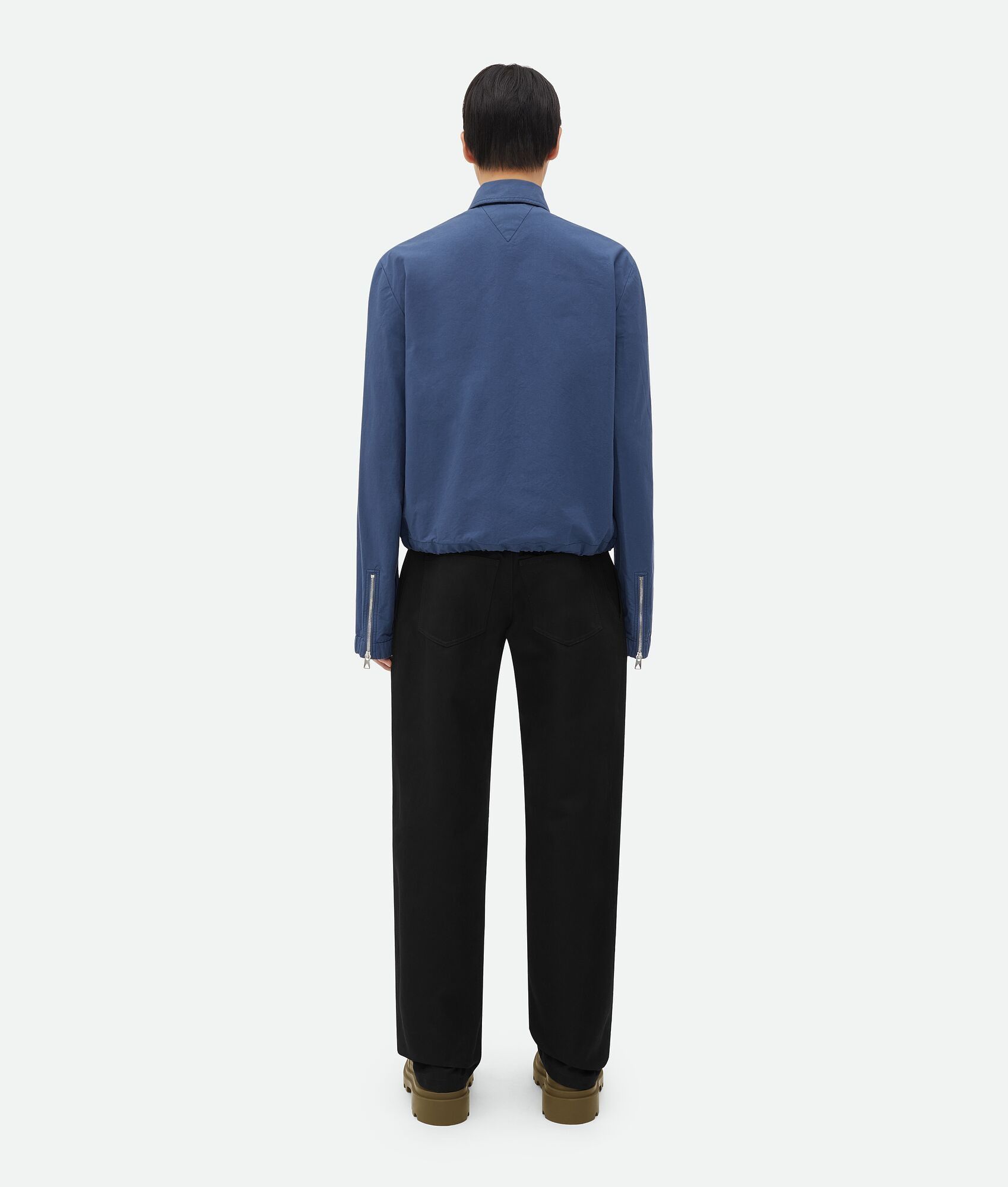 Bottega Veneta o1w1db10525 Compact Cotton Jacket in Cruise Blue Size US XS / EU 42 / 0 - 3 Thumbnail