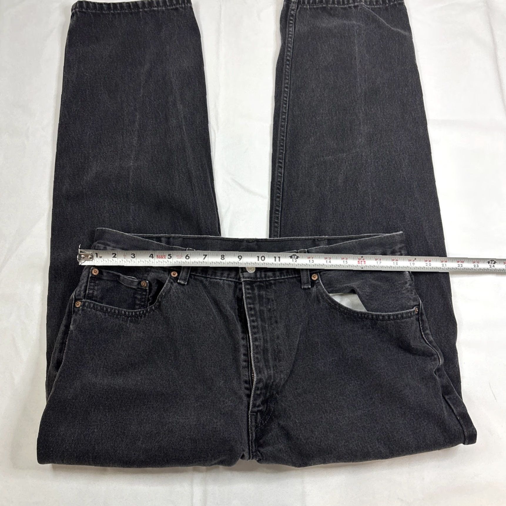 Levi's Levi's 550 Jeans Adult 40x34 Black Denim Relaxed Fit Red Tab Straight Leg Size US 40 / EU 56 - 5 Thumbnail