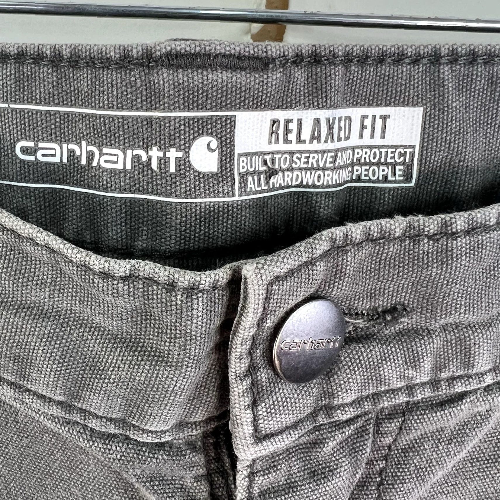 Carhartt Carhartt Cargo Pant - Rugged Flex Relaxed Fit BN2291 - Men - Size 34 - Gray Canvas Pant - 5-Pocket Cargo Jeans - Straight Leg - Zip Closure Size US 34 / EU 50 - 5 Thumbnail