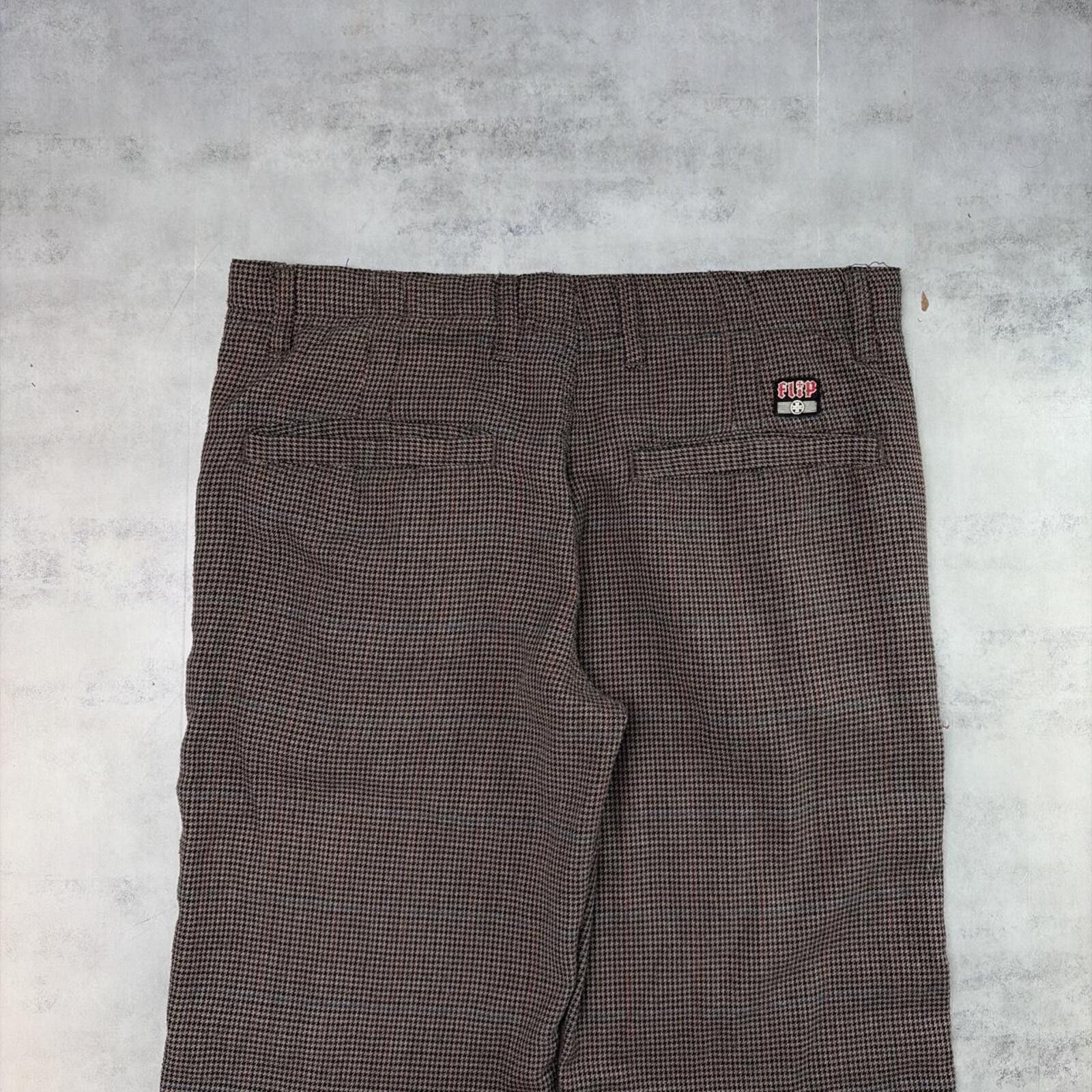 Other Y2K Brown Split Grunge Loose Skater Dress Pants Size US 32 / EU 48 - 3 Thumbnail