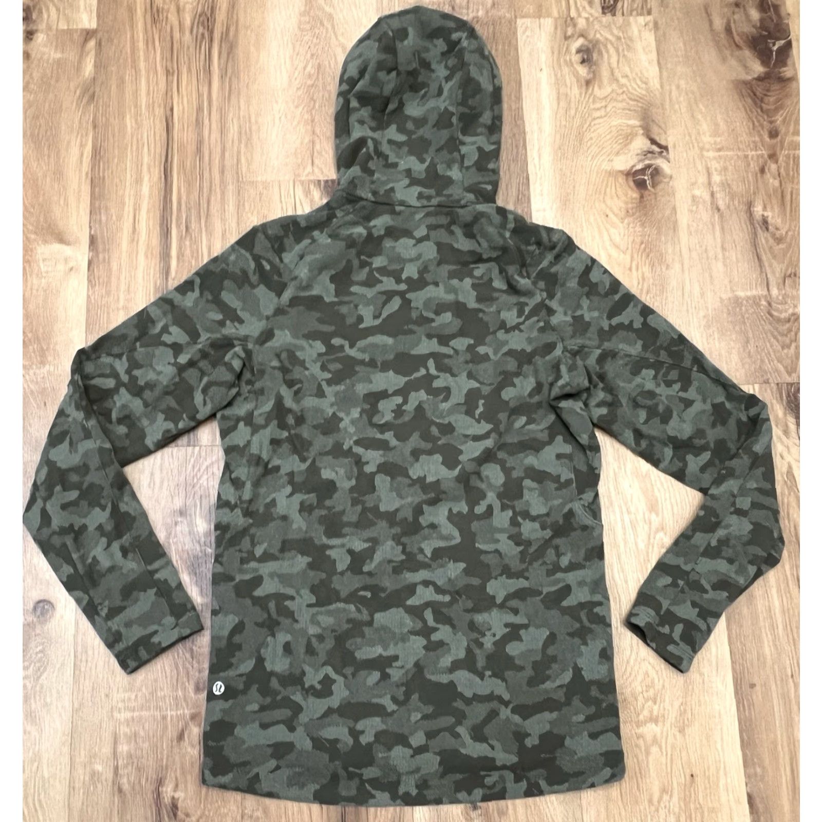 Lululemon Lululemon Hoodie Mens Small Green Campouflage Surge Warm Jacquard Sweatshirt Full Zip Running Size US S / EU 44-46 / 1 - 5 Thumbnail