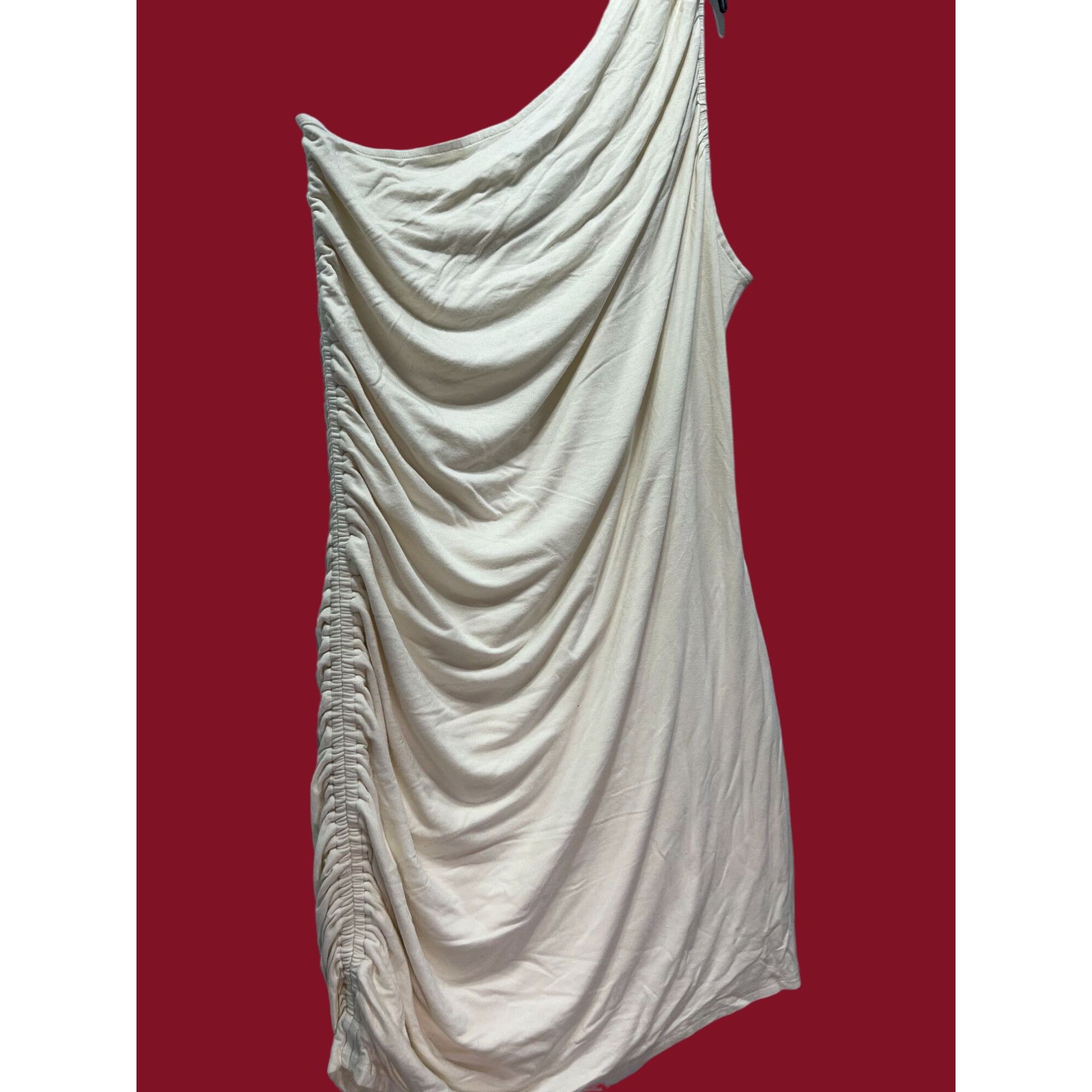 Other A New Day - Women's Dress Ruched Knit Mini One Shoulder Stre Size XL / US 12-14 / IT 48-50 - 9 Thumbnail