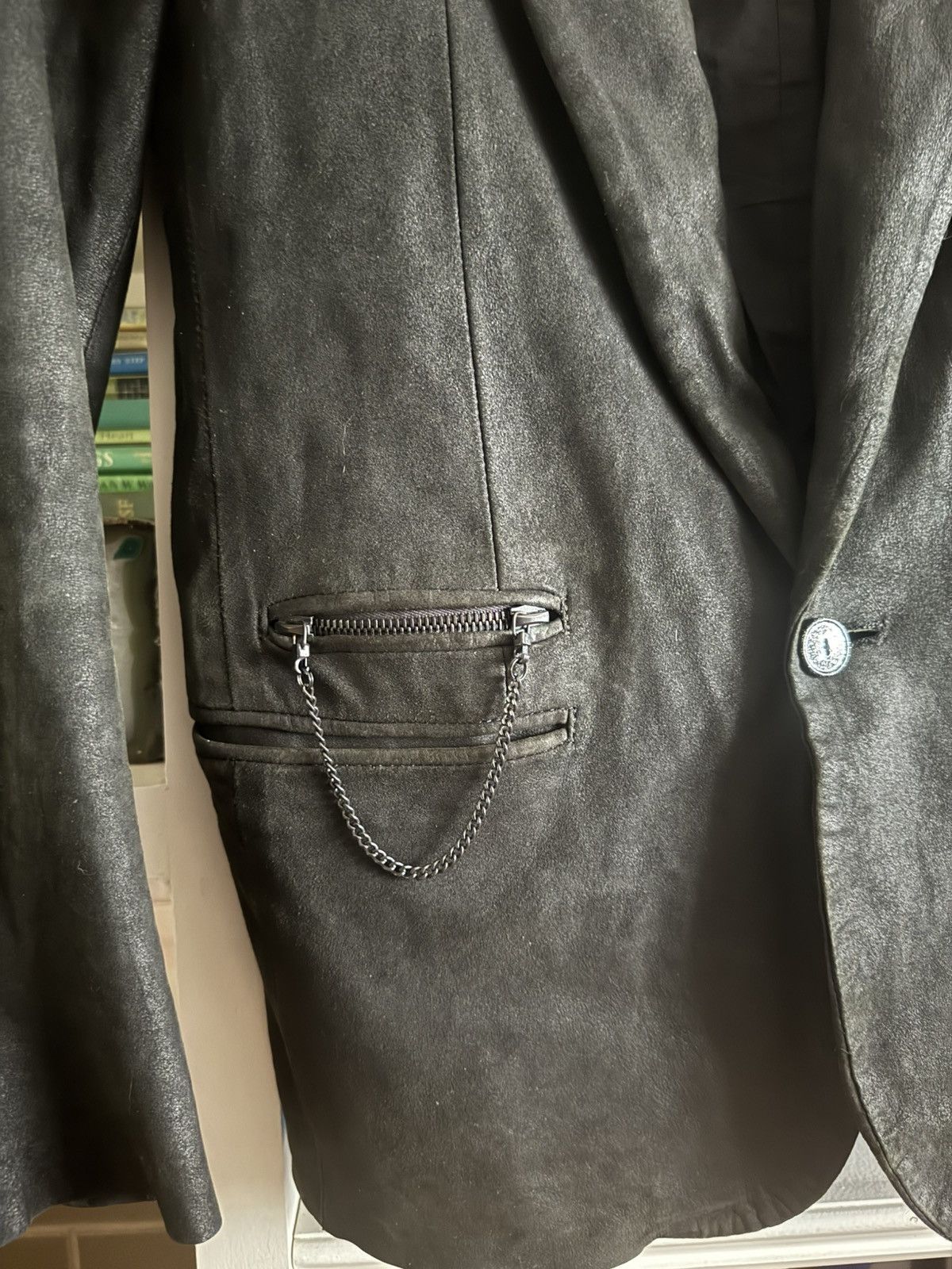 Number (N)ine × Takahiromiyashita The Soloist. SS06 Lamb Leather Blazer Size 34S - 3 Thumbnail