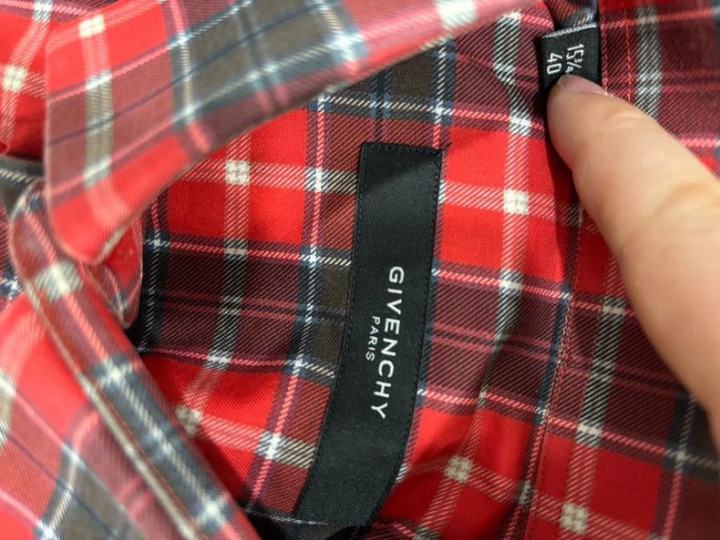 Givenchy Givenchy Givenchy Long Sleeve Plaid Shirt Red Black -2507 Size US M / EU 48-50 / 2 - 4 Thumbnail