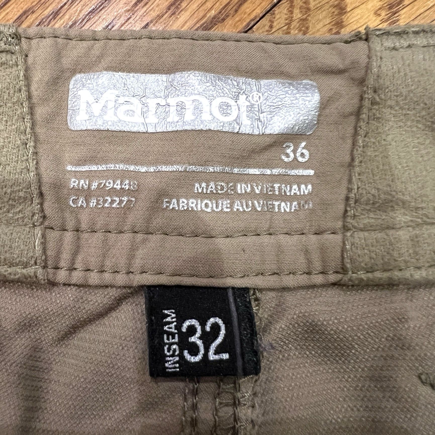 Marmot Marmot Arch Rock Pants Mens 36x32 Tan Nylon Cargo Hiking Outdoor Performance Size US 36 / EU 52 - 2 Thumbnail