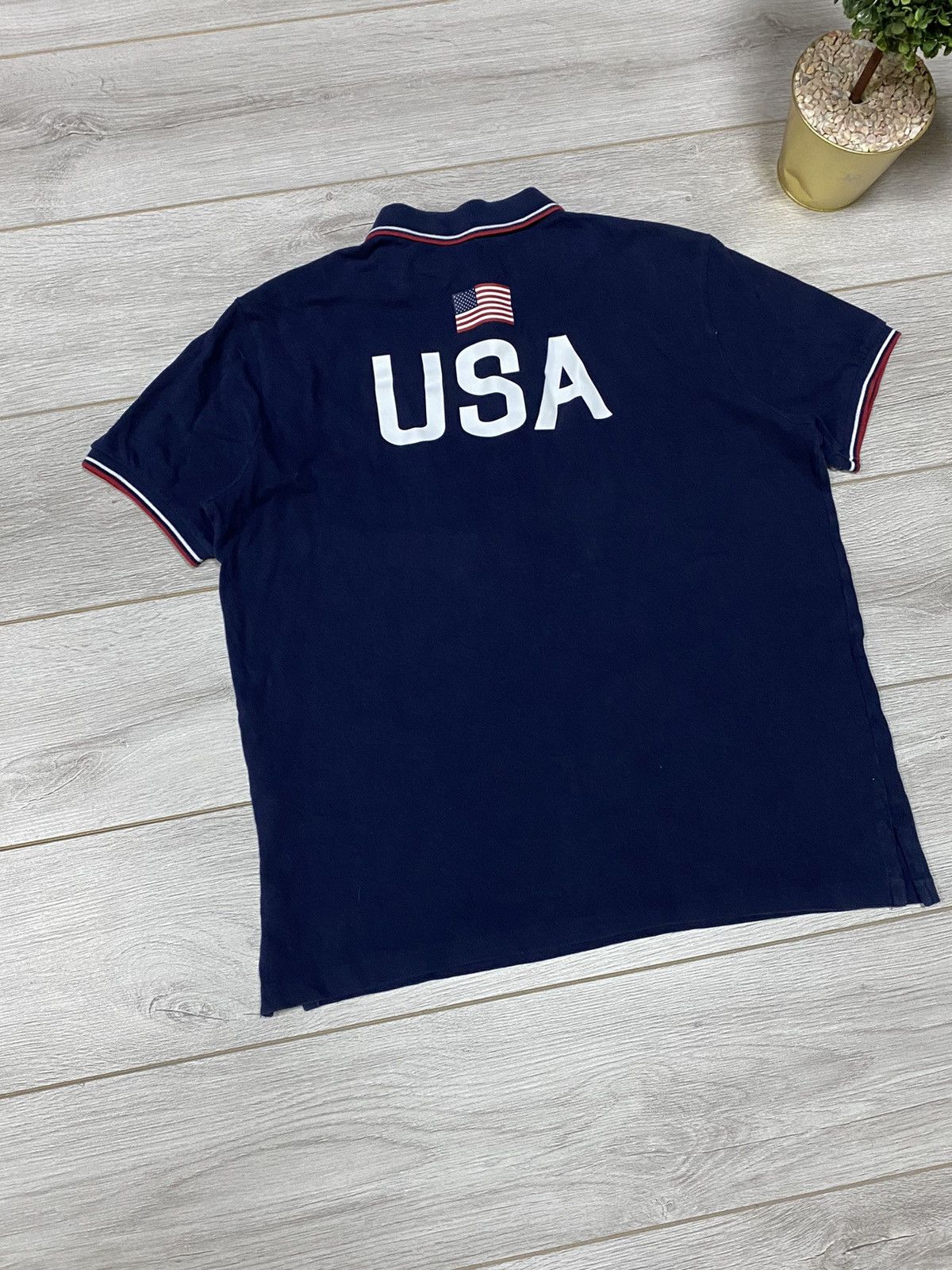Polo Ralph Lauren Polo Ralph Lauren USA flag big logo vintage shirt Size US L / EU 52-54 / 3 - 9 Thumbnail