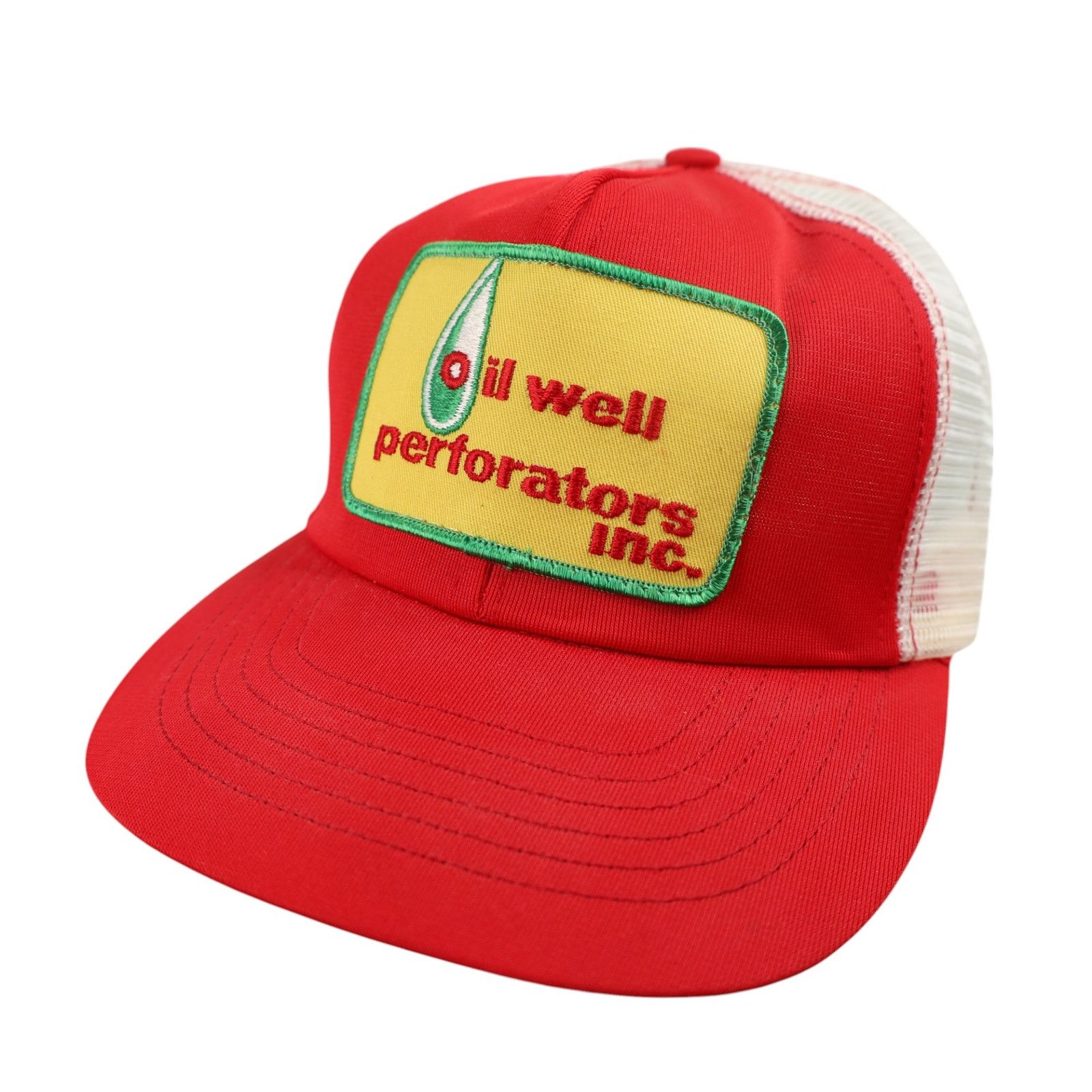 Vintage True Vintage Oil Well Perforators Inc Patch Mesh Trucker Hat Size ONE SIZE - 1 Thumbnail