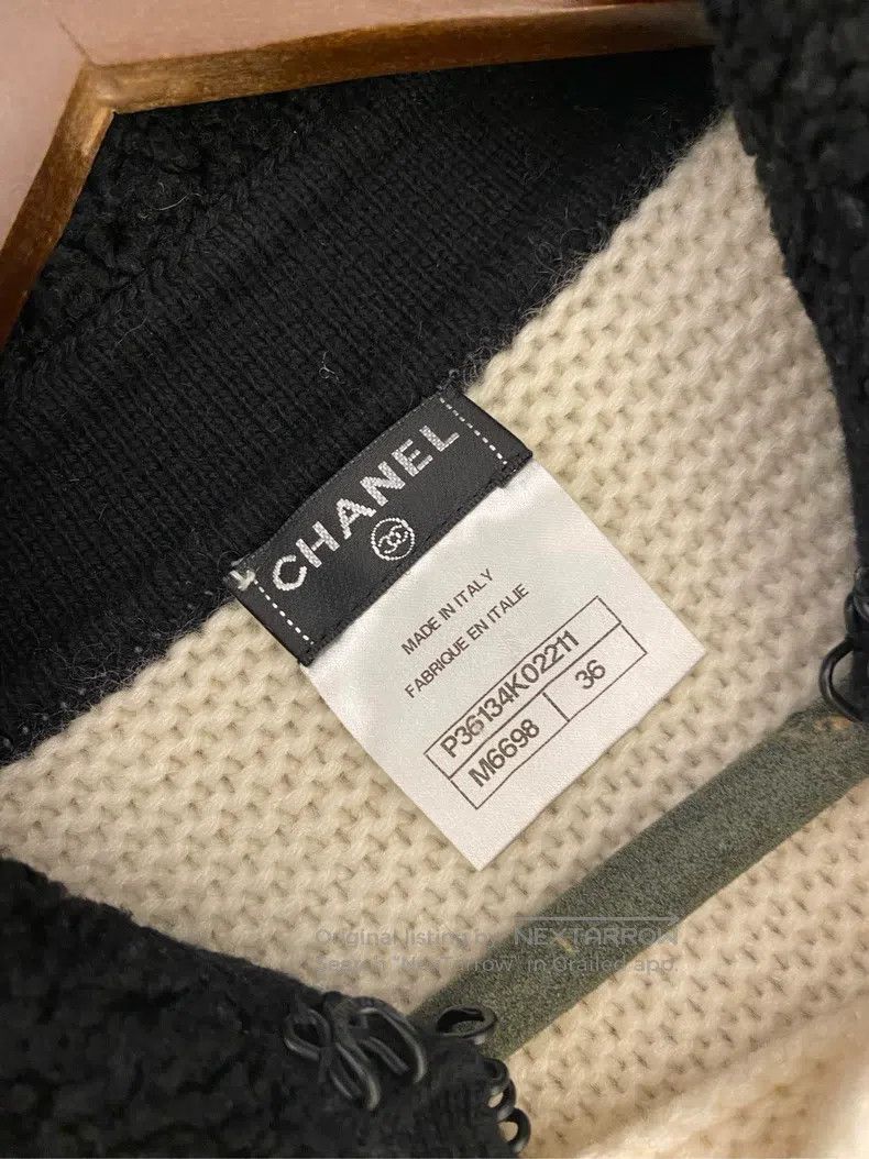 Chanel Chanel Black and white colour block lapel knitted jacket Size XS / US 0-2 / IT 36-38 - 3 Thumbnail