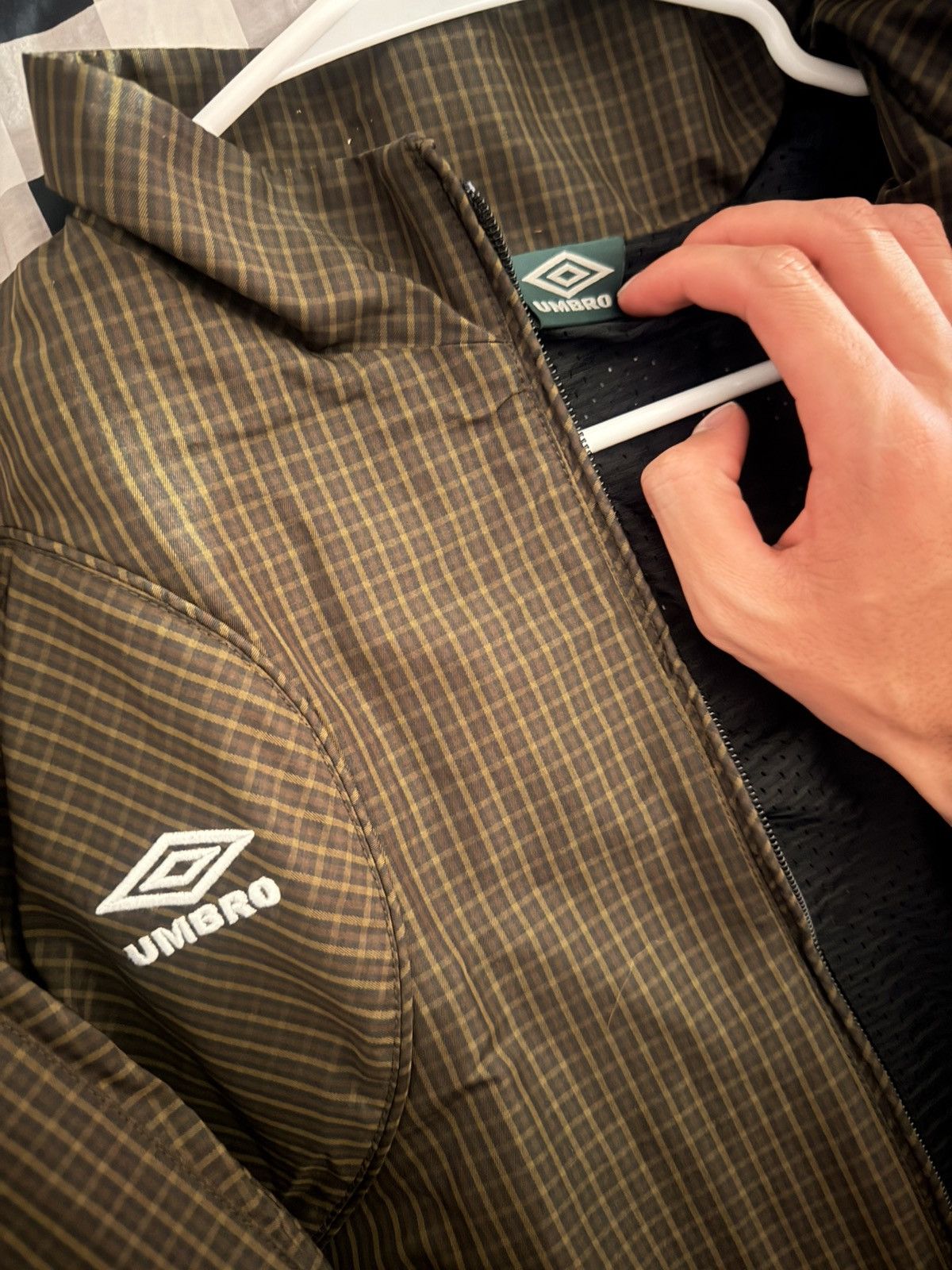 Umbro Umbro Brown Mini Check Track Jacket Size US L / EU 52-54 / 3 - 5 Thumbnail