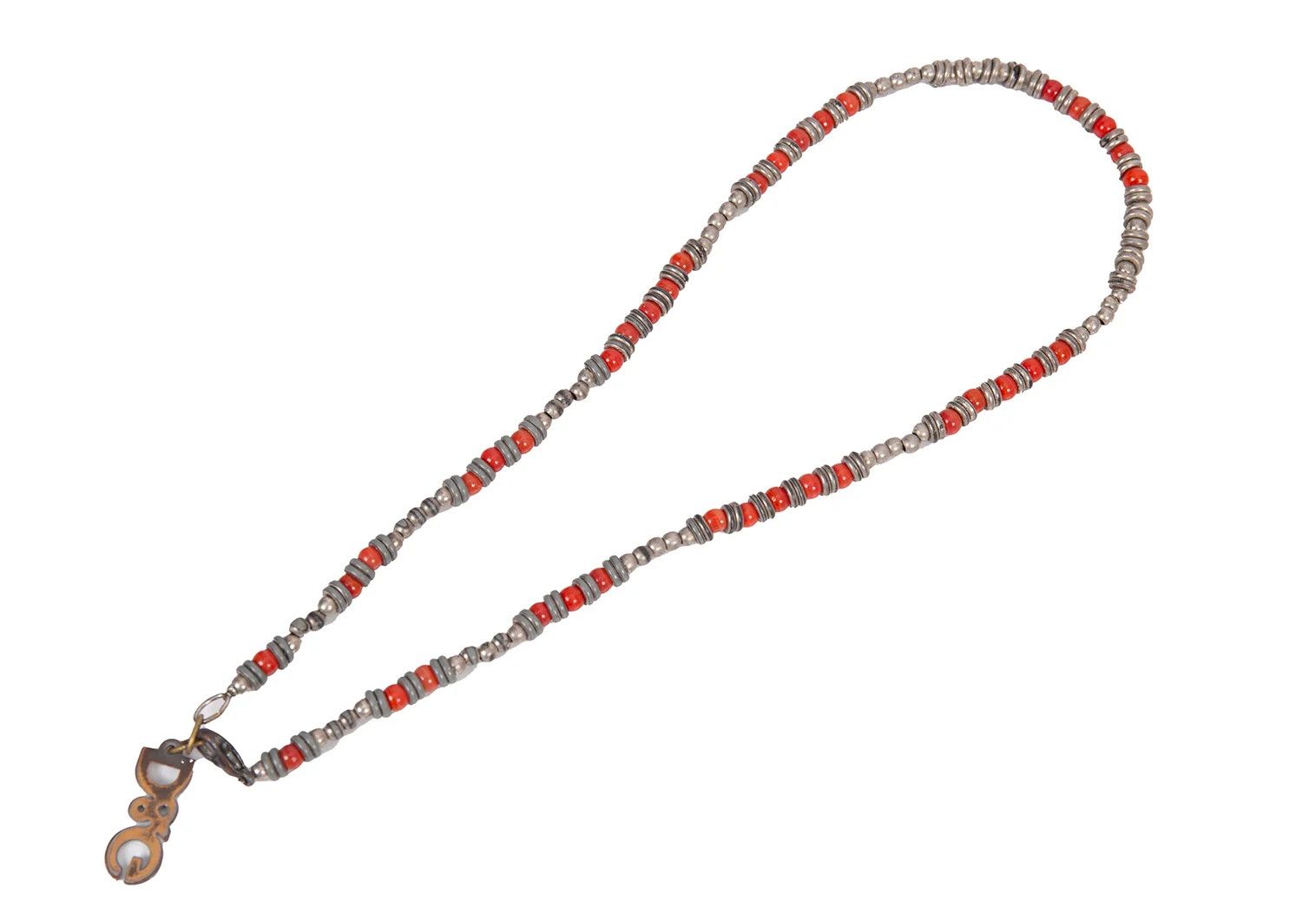 Dolce & Gabbana Beaded Design Logo Necklace in Silver and Red Size ONE SIZE - 7 Thumbnail