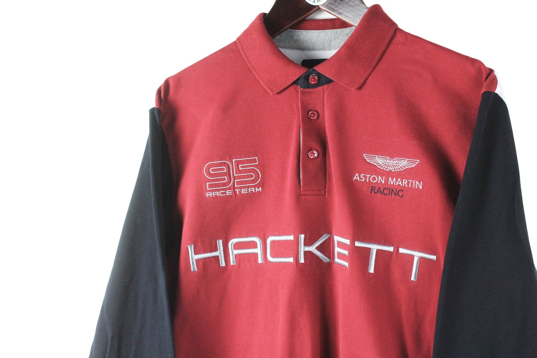 Hackett Hackett x Aston Martin Long Sleeve Polo T-Shirt Large Size US L / EU 52-54 / 3 - 3 Thumbnail