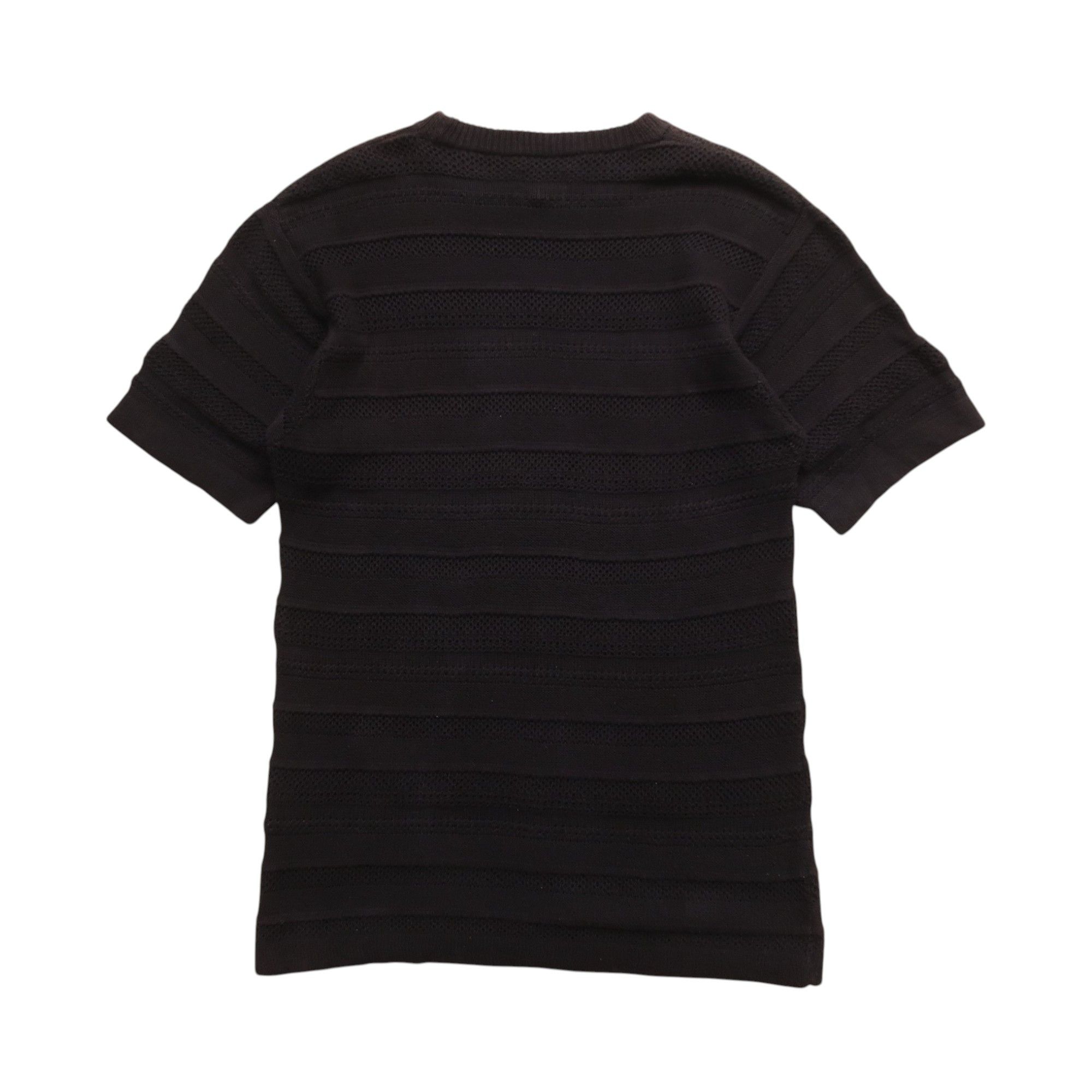 Beams Plus Vintage 90s Beams Cable Knit T-Shirt Faded Black Size US S / EU 44-46 / 1 - 2 Thumbnail
