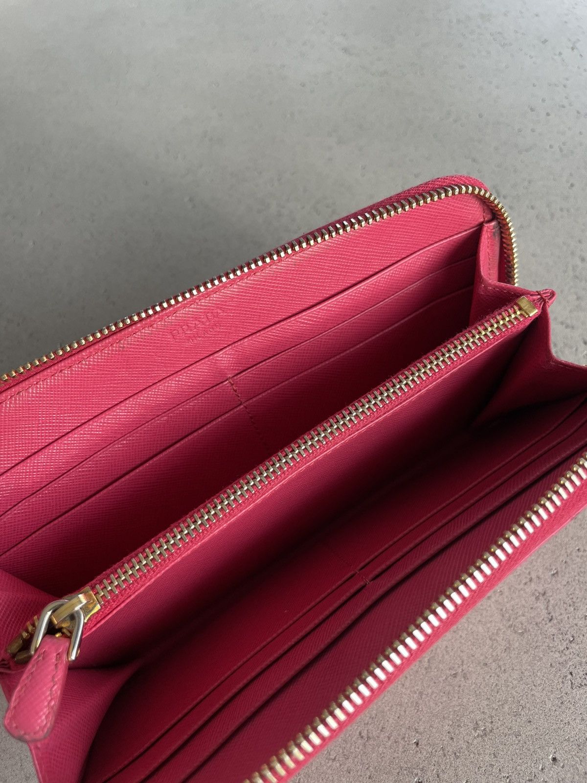 Prada Prada Saffiano Leather Zippy Wallet Size ONE SIZE - 4 Thumbnail
