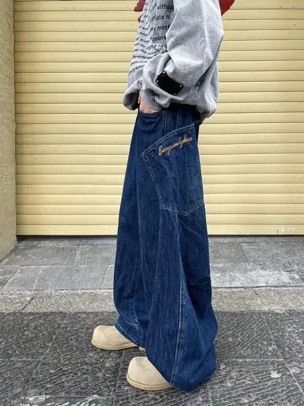 Japanese Brand Retro loose embroidered pocket jeans Size US 32 / EU 48 - 5 Thumbnail