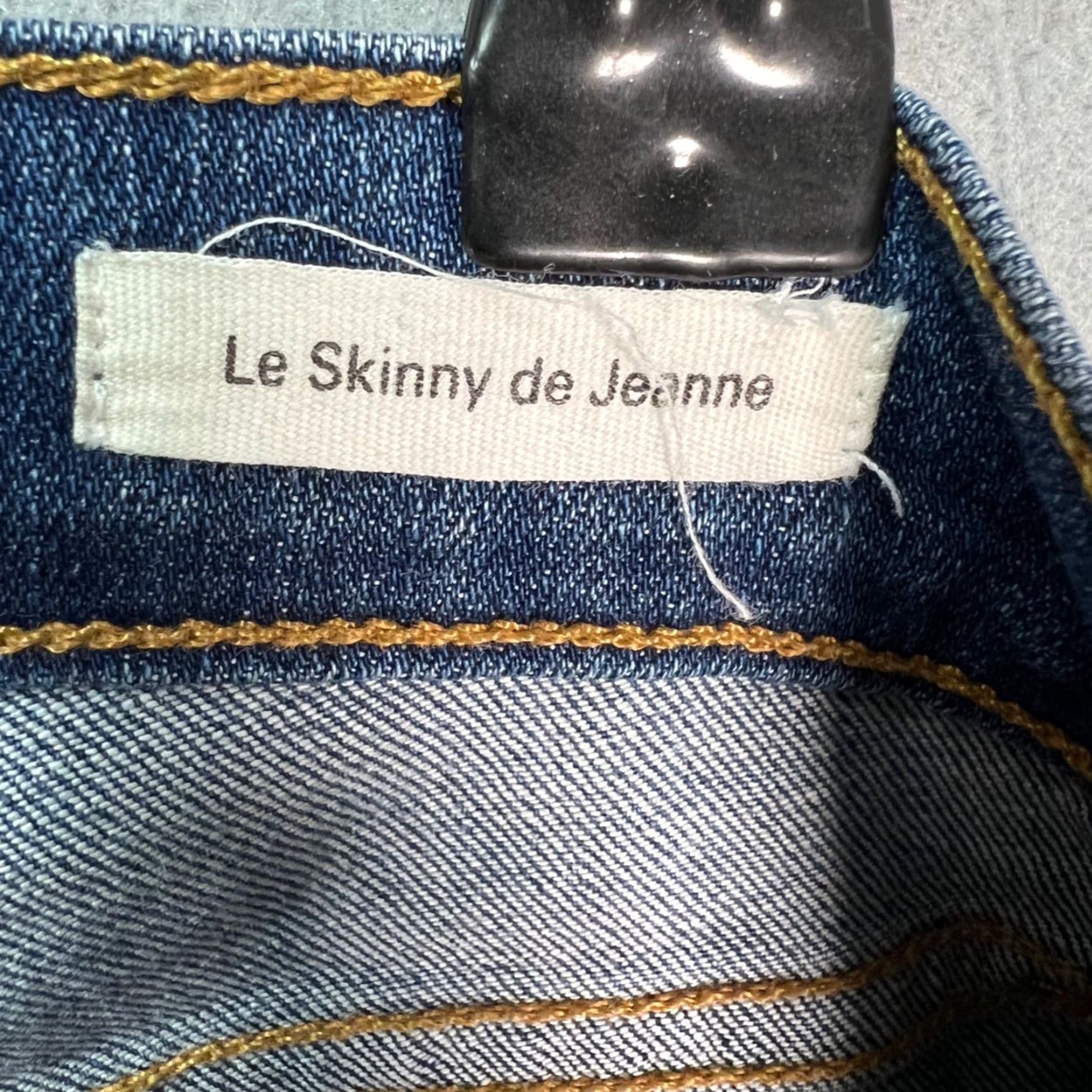 Frame Frame Womens 26 Le Skinny De Jeanne Distressed Jeans Blue Denim Mid-Rise Stretch Size 26" / US 2 / IT 38 - 4 Thumbnail