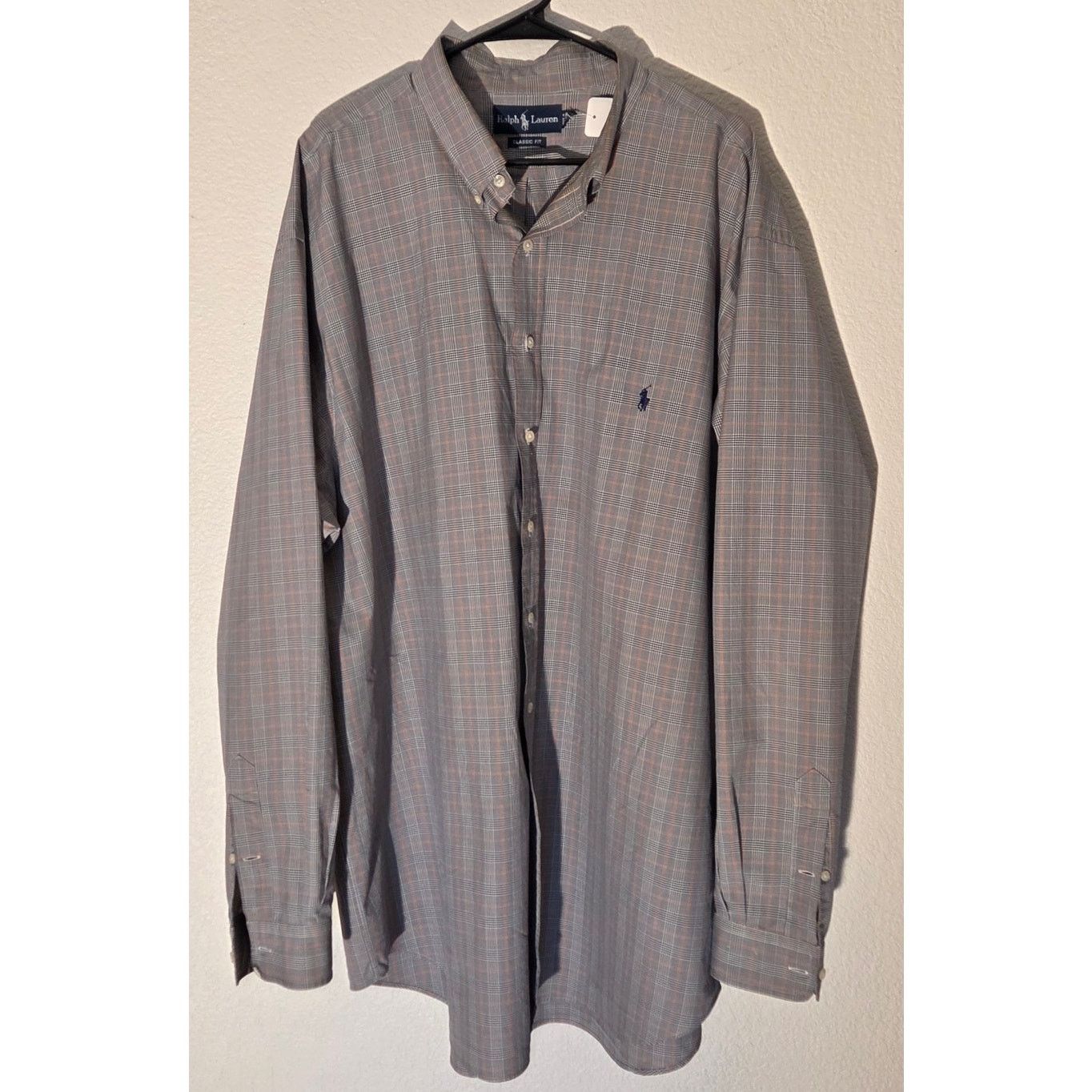 Polo Ralph Lauren Ralph Lauren Men's Classic Fit 2XL Gray Button Down Shirt Size US XXL / EU 58 / 5 - 2 Thumbnail