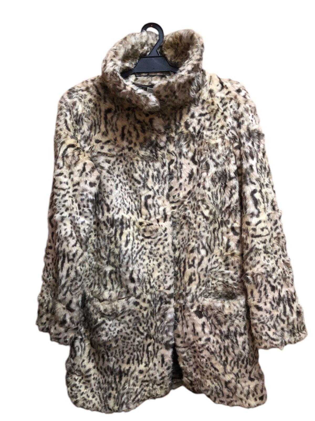 agnes b. Agness B. Leopard Motif Faux Fir Coat Size S / US 4 / IT 40 - 1 Thumbnail