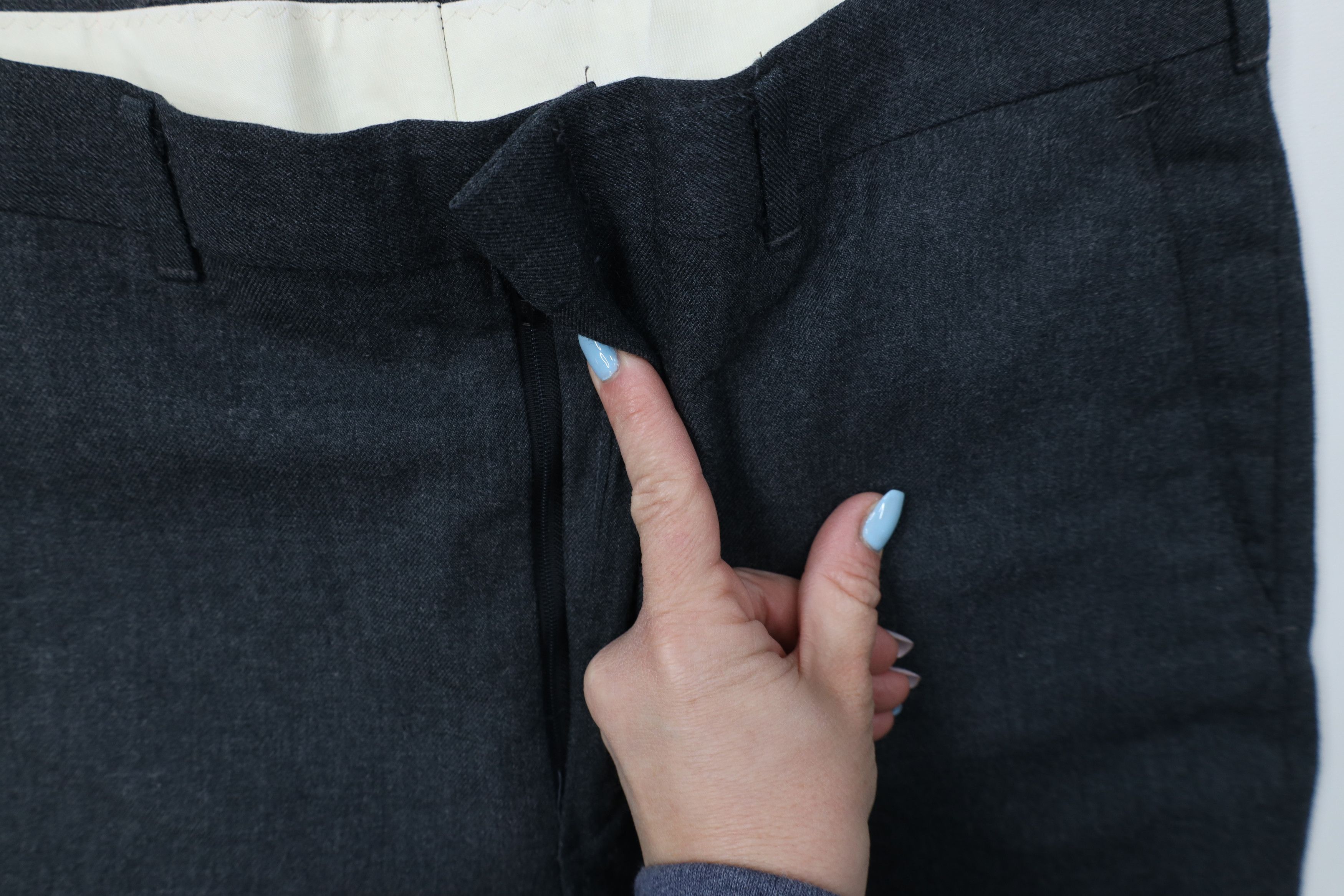 Vintage Vintage 70s Streetwear Gabardine Blend Knit Chino Pants Gray Size US 32 / EU 48 - 6 Thumbnail