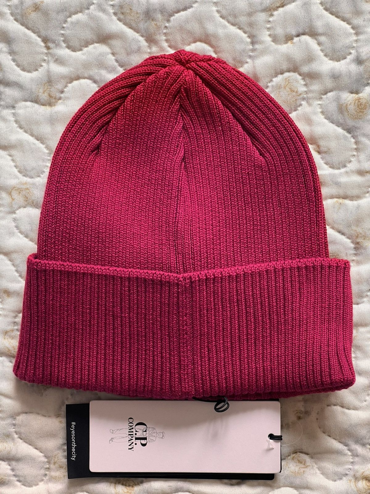 C.P. Company C.P. Company COTTON GOGGLE BEANIE glass hat cap magenta red Size ONE SIZE - 9 Thumbnail