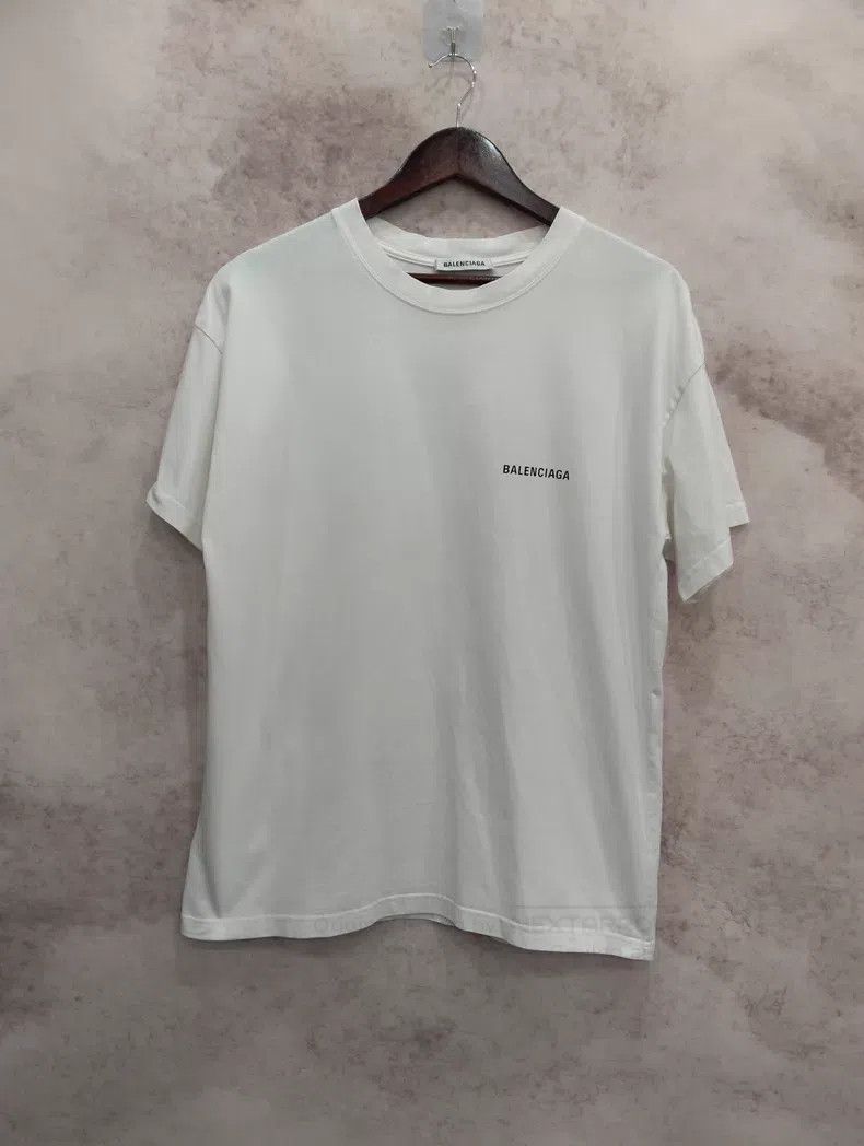 Balenciaga Balenciaga White short-sleeve T-shirt Size US S / EU 44-46 / 1 - 1 Thumbnail