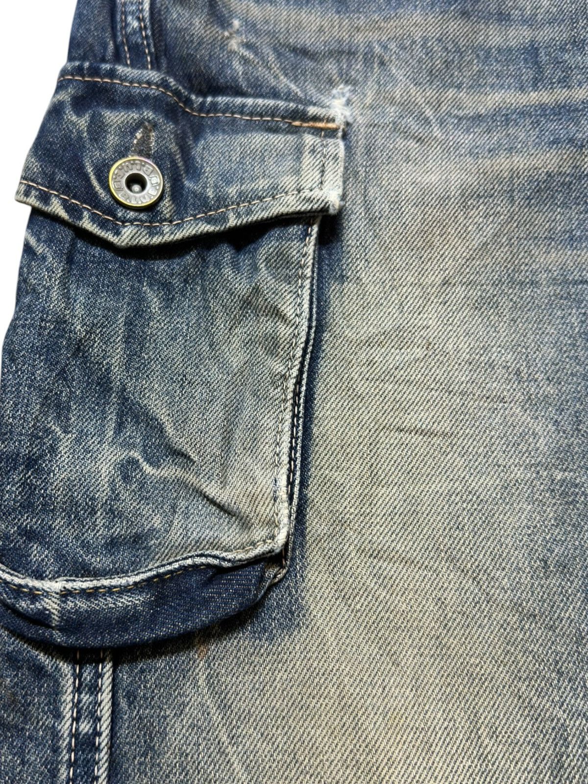 Japan Blue Vintage Blue Mudwash Cargo Tactical Thunderwash Denim Size US 30 / EU 46 - 3 Thumbnail