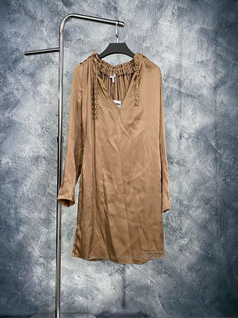 Loewe LOEWE Chain ladies' dress, brown Size XXS / US 00 / IT 34 - 1 Thumbnail