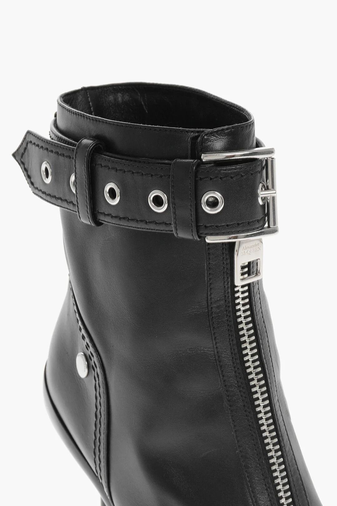 Alexander McQueen og1mm0426 Leather Ankle Boots in Black Size US 6 / IT 36 - 4 Thumbnail