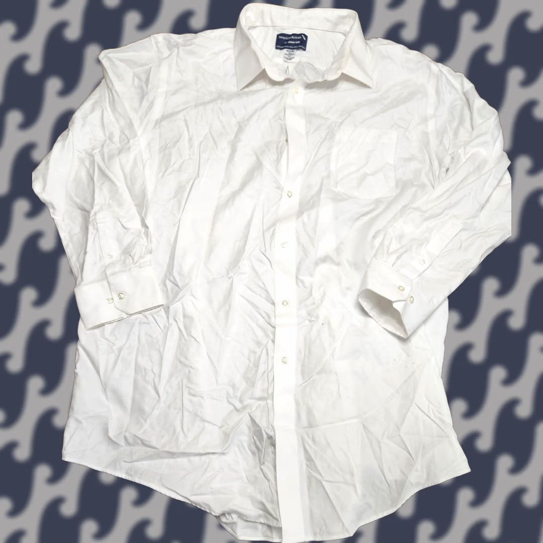 Lands' End Lands' End American Airlines Shirt White 19 X 35 Tall Traditional Fit Long Sleeve Button-Up Mens Womens Unisex Adults Size XXL / US 16-18 / IT 52-54 - 1 Thumbnail