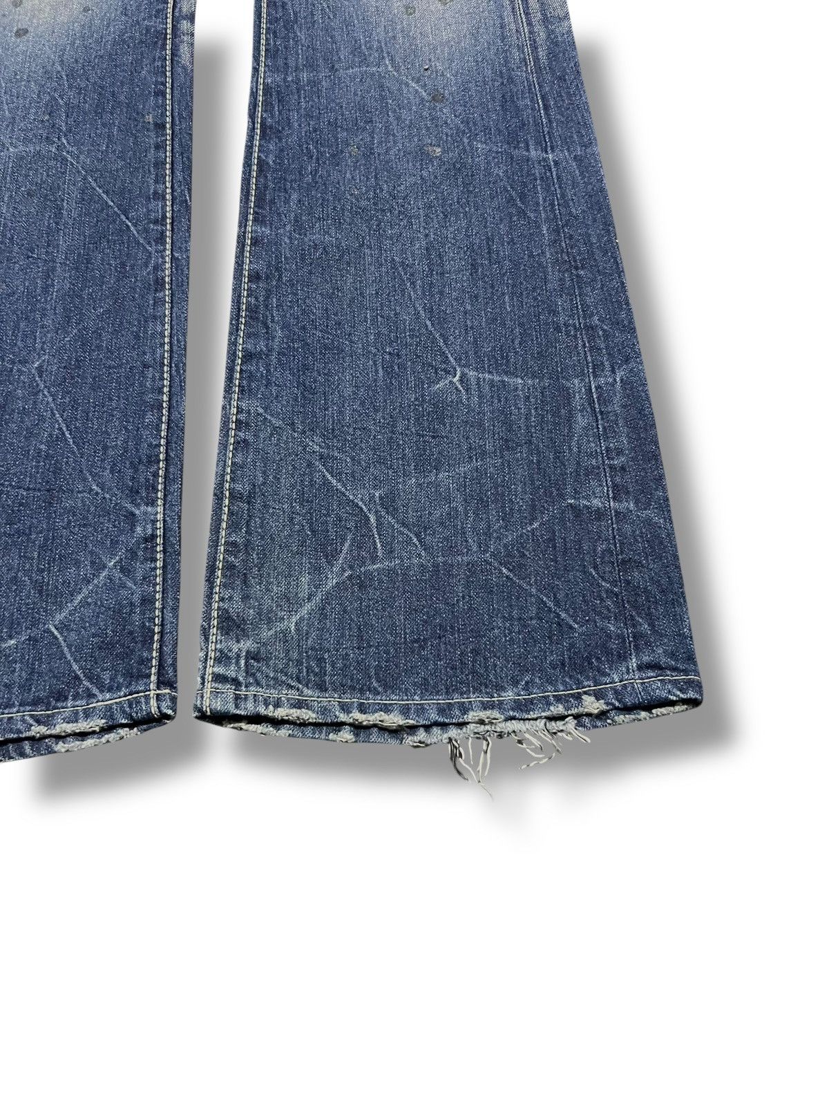 Vanquish Vanquish Studded Clawmark, Distressed Faded Acid Wash Flared Size US 29 - 7 Thumbnail
