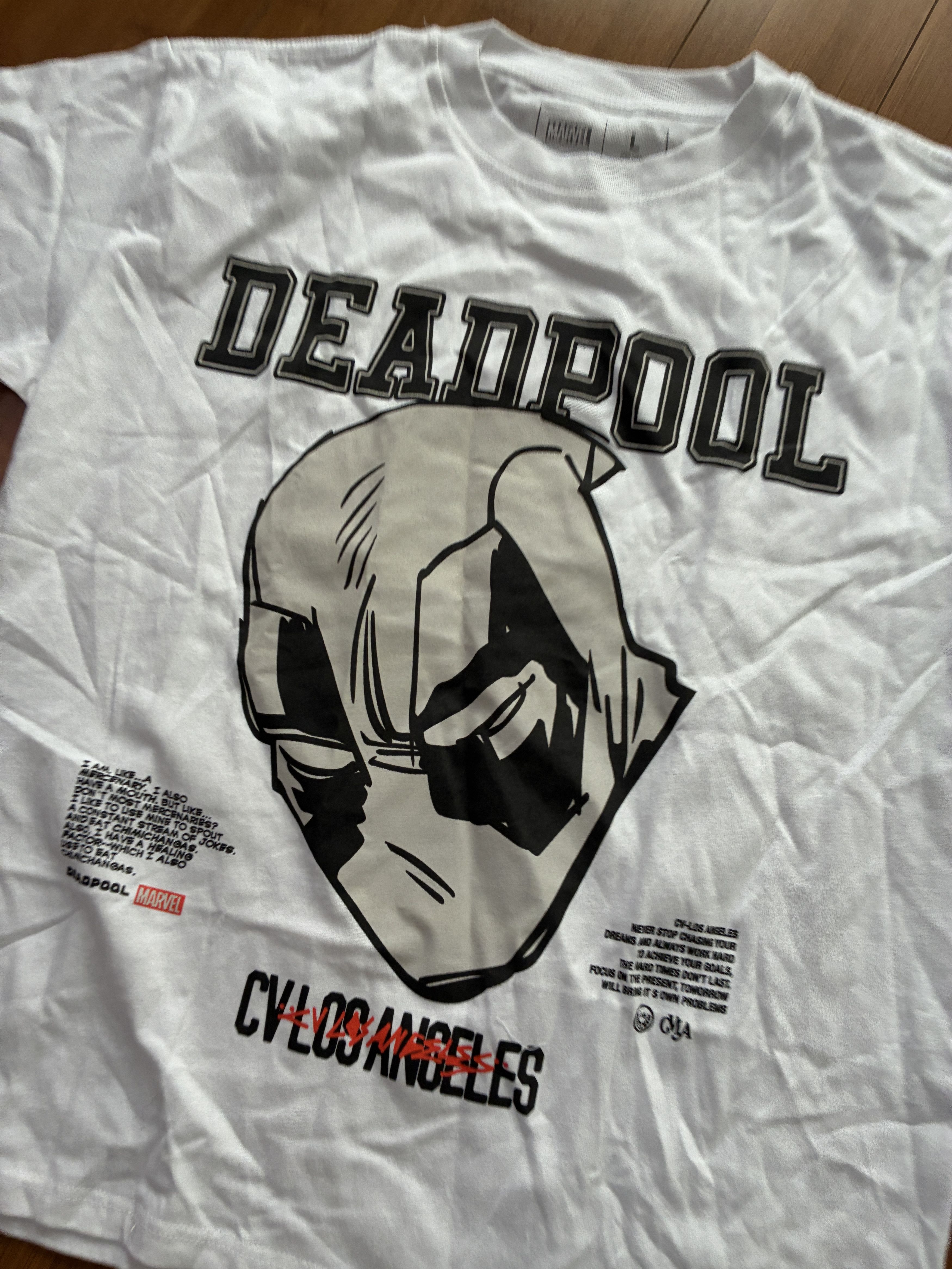 Marvel Comics CVLA DEADPOOL & WOLVERINE Dead Head Men's White Tee Large Size US L / EU 52-54 / 3 - 2 Thumbnail