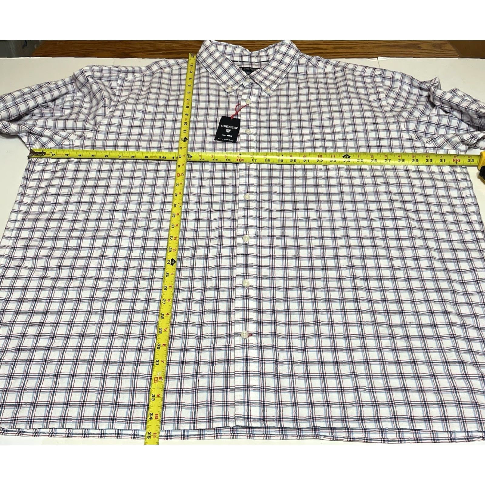 Cremieux CREMIEUX Mens 4XT Plaid Button Down Shirt 100% Cotton Flannel Long Sleeve NWT Size US XXL / EU 58 / 5 - 4 Thumbnail
