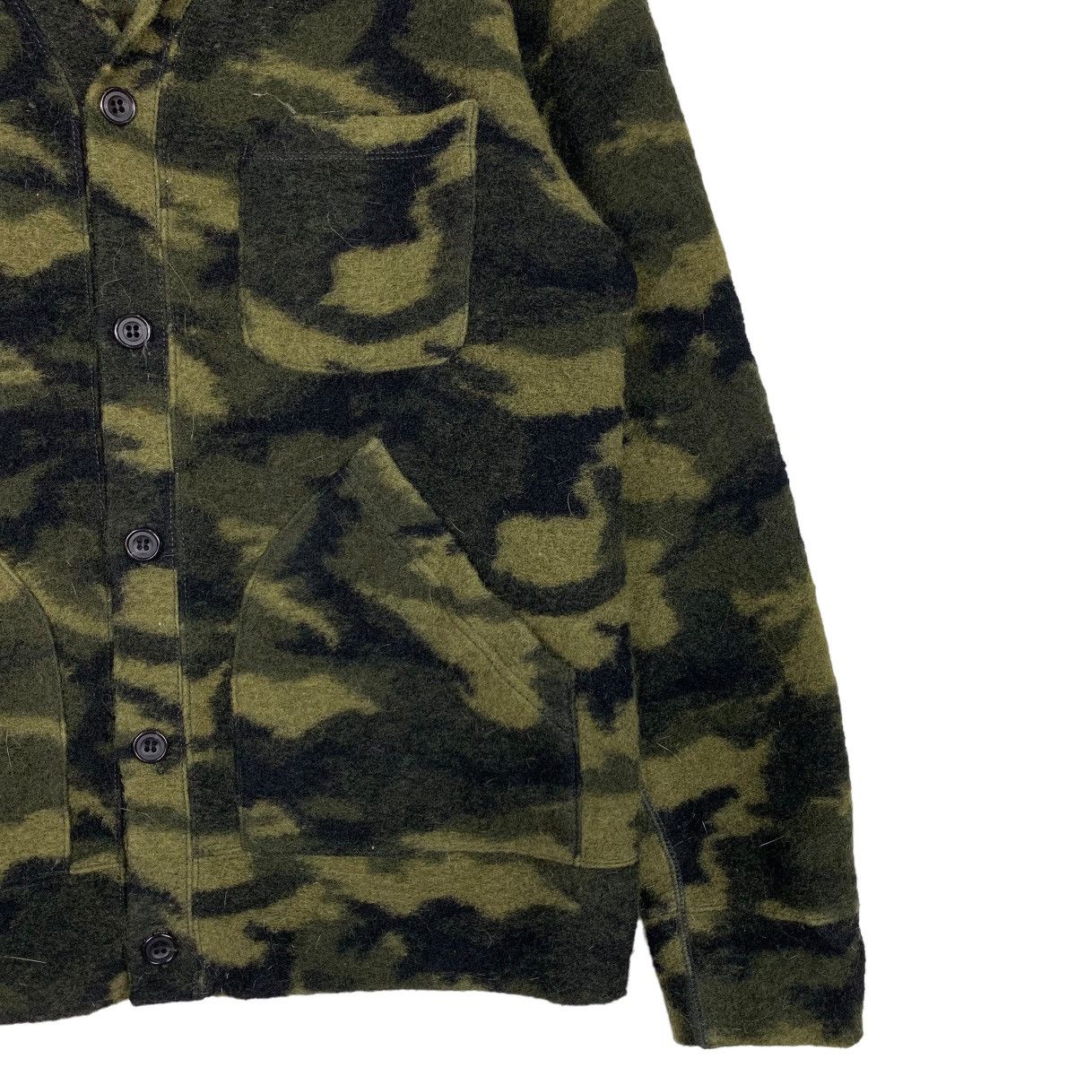 Beams Plus BEAMS Green Camo Fleece Cardigan Jacket #0039-C3 Size US L / EU 52-54 / 3 - 5 Thumbnail