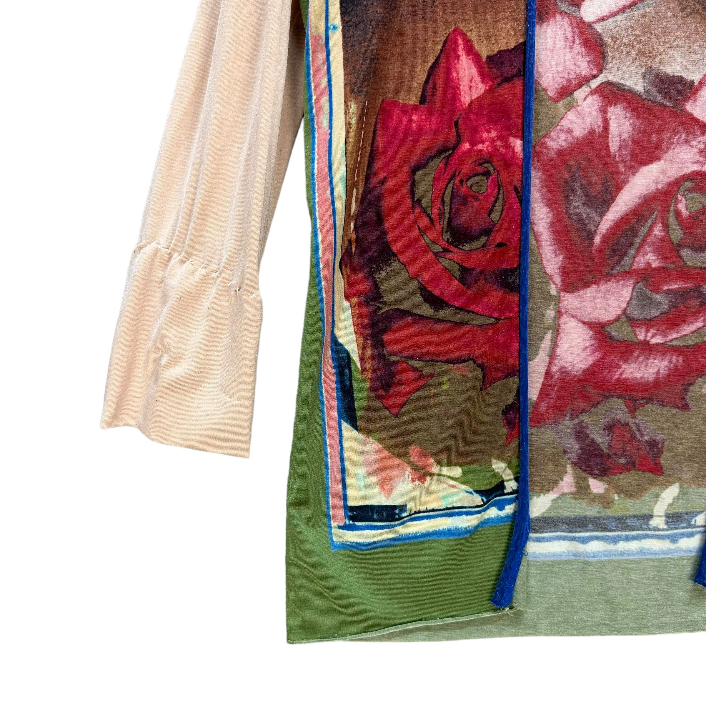 Jean Paul Gaultier JEAN PAUL GAULTIER FEMME ROSE GRAPHIC CARDIGAN #7715-166 Size M / US 6-8 / IT 42-44 - 5 Thumbnail