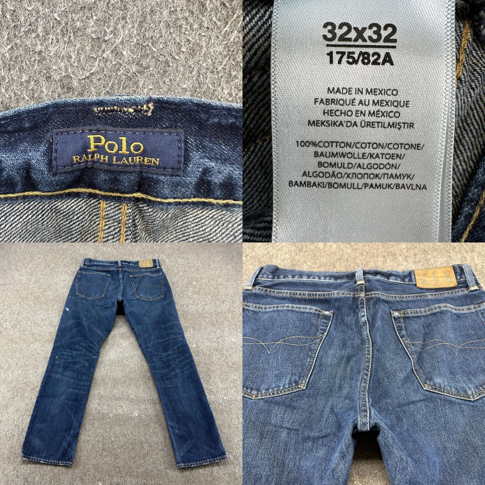 Polo Ralph Lauren Polo Ralph Lauren Jeans Slim Fit 32x32 Blue Denim Straight Leg 5-Pocket Dark Wash Cotton Mens Regular Size Click to Buy Size US XS / EU 42 / 0 - 8 Thumbnail