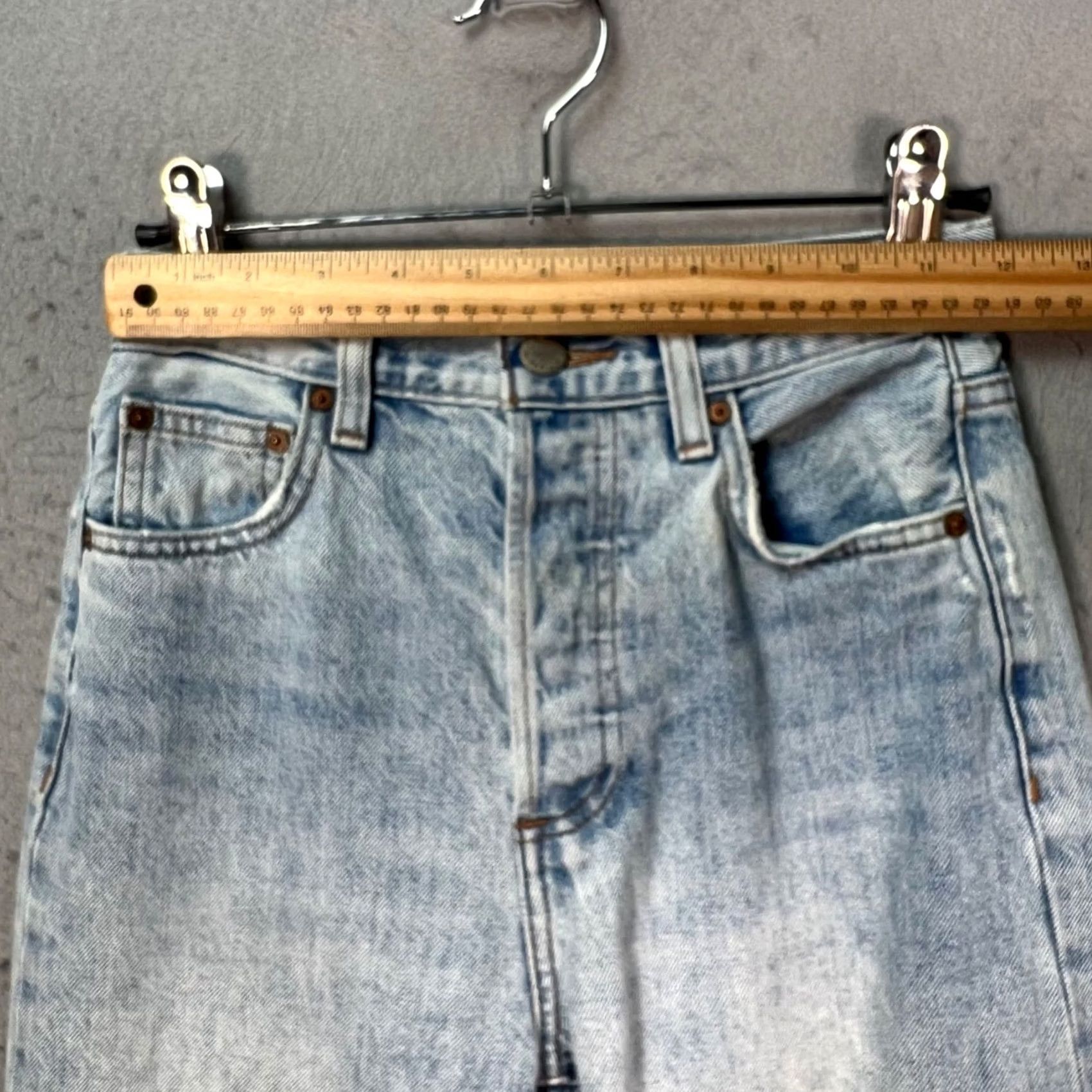 Vintage Denim Forum Jeans Womens Size 23 The Farrah High Rise Wide Leg Light Wash Denim Forum Size 40" / US 18 - 7 Thumbnail