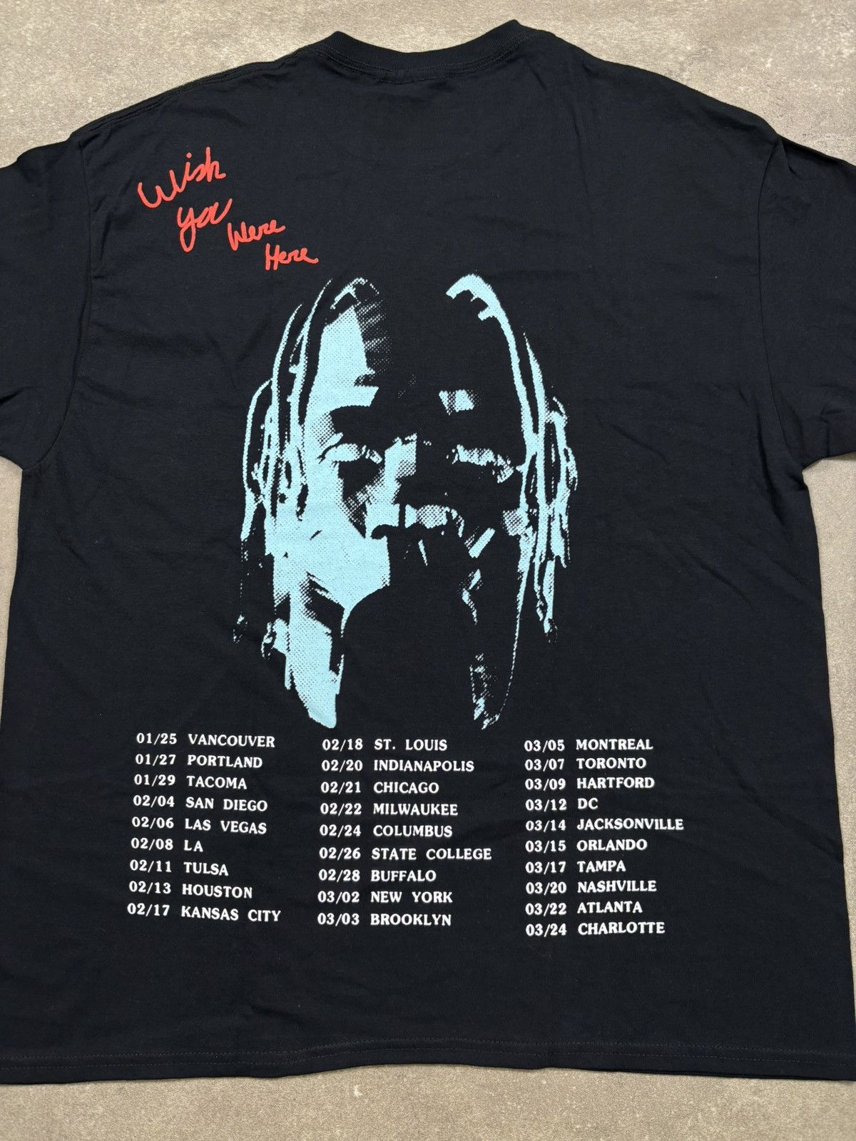 Travis Scott Travis Scott Astroworld Tour Tee, Black Size US XL / EU 56 / 4 - 4 Thumbnail
