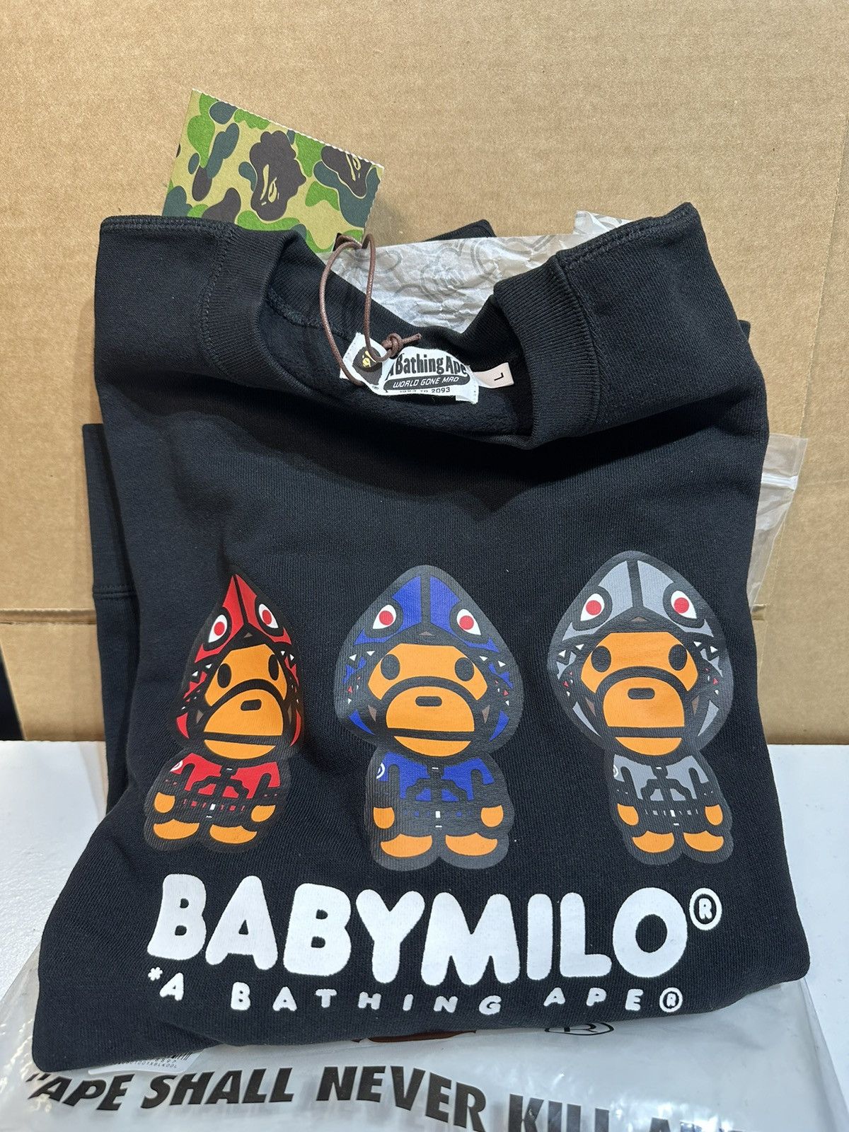 Bape Bathing Ape Bape Crewneck Sweatshirt Size US L / EU 52-54 / 3 - 1 Thumbnail