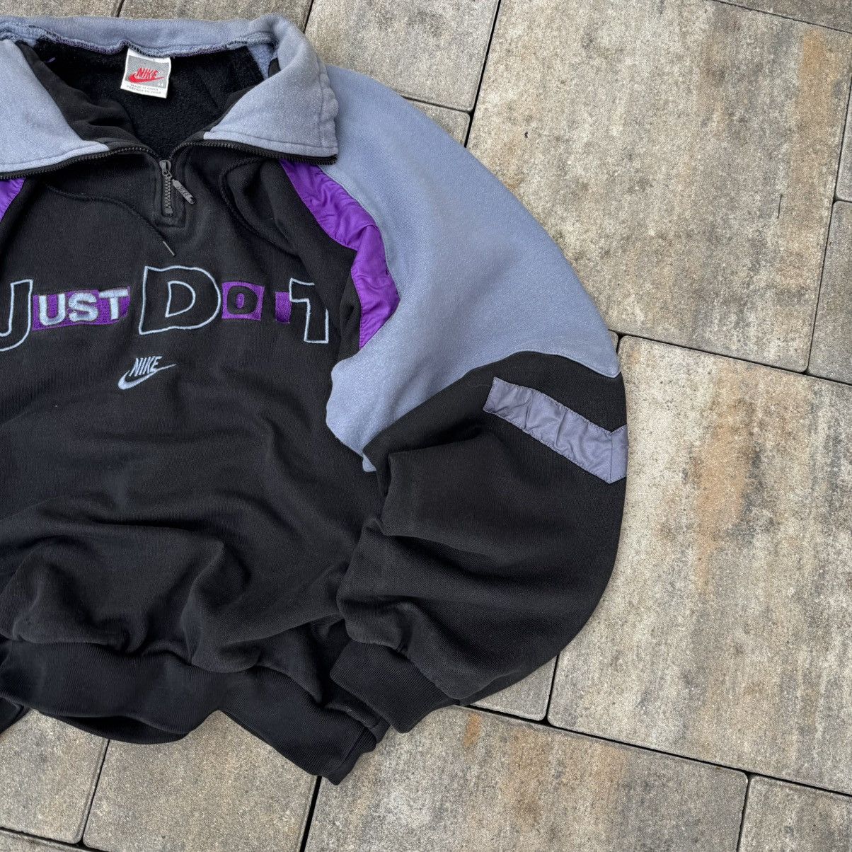 Nike Rare Vintage 90’s Nike JUST DO IT Half Zip Hoodie Y2K logo Size US M / EU 48-50 / 2 - 4 Thumbnail