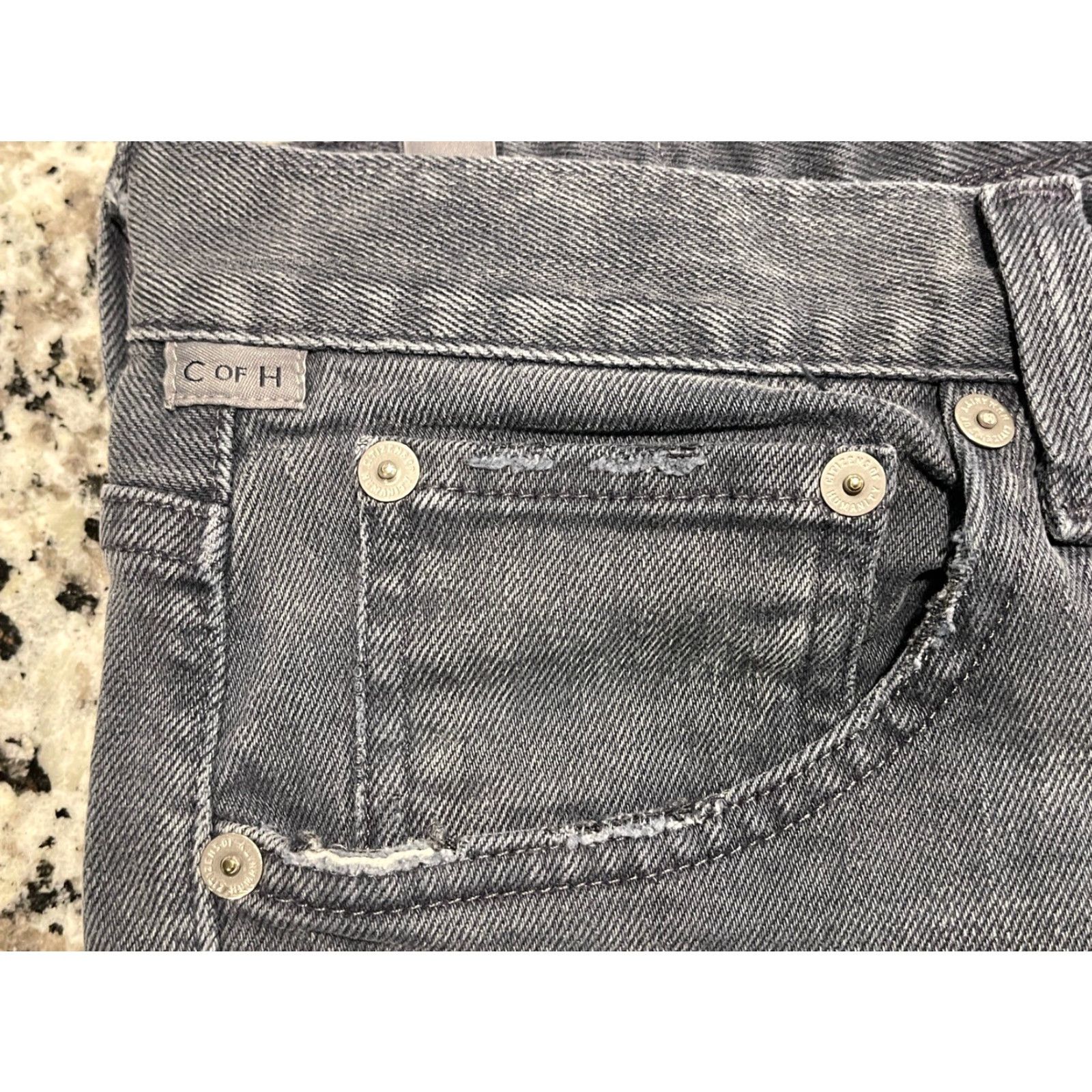 Citizens Of Humanity Citizens of Humanity Men’s Sid Straight Leg Jeans 34x30.5 Gray Mens Size US 34 / EU 50 - 3 Thumbnail