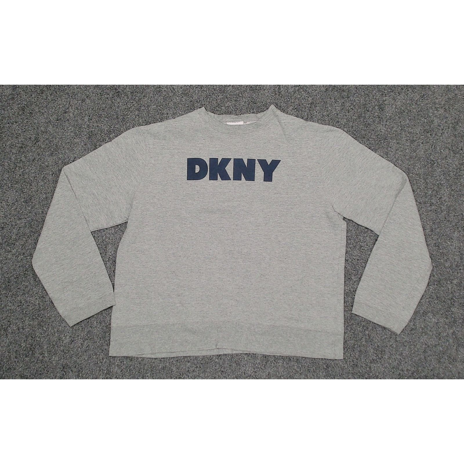 DKNY DKNY Vintage 90s Boxy Cropped Spellout Sweatshirt Size L / US 10 / IT 46 - 3 Thumbnail