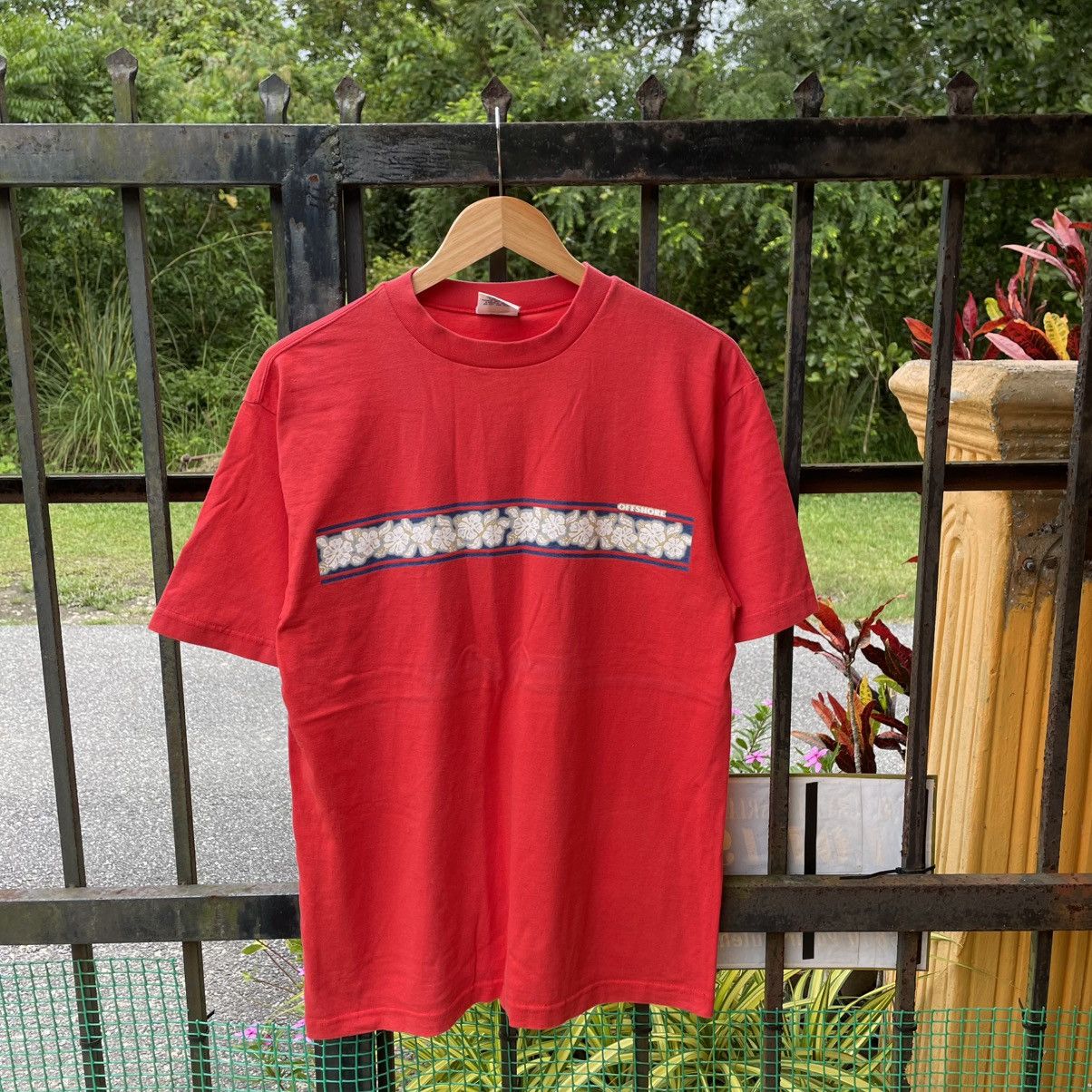 🔥Vintage 90s Off Shore Hawaiian Motive Flower Surfing Tee