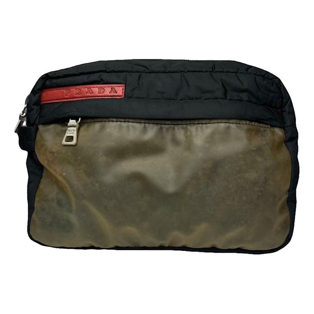 Black Polyester Clutch Bag