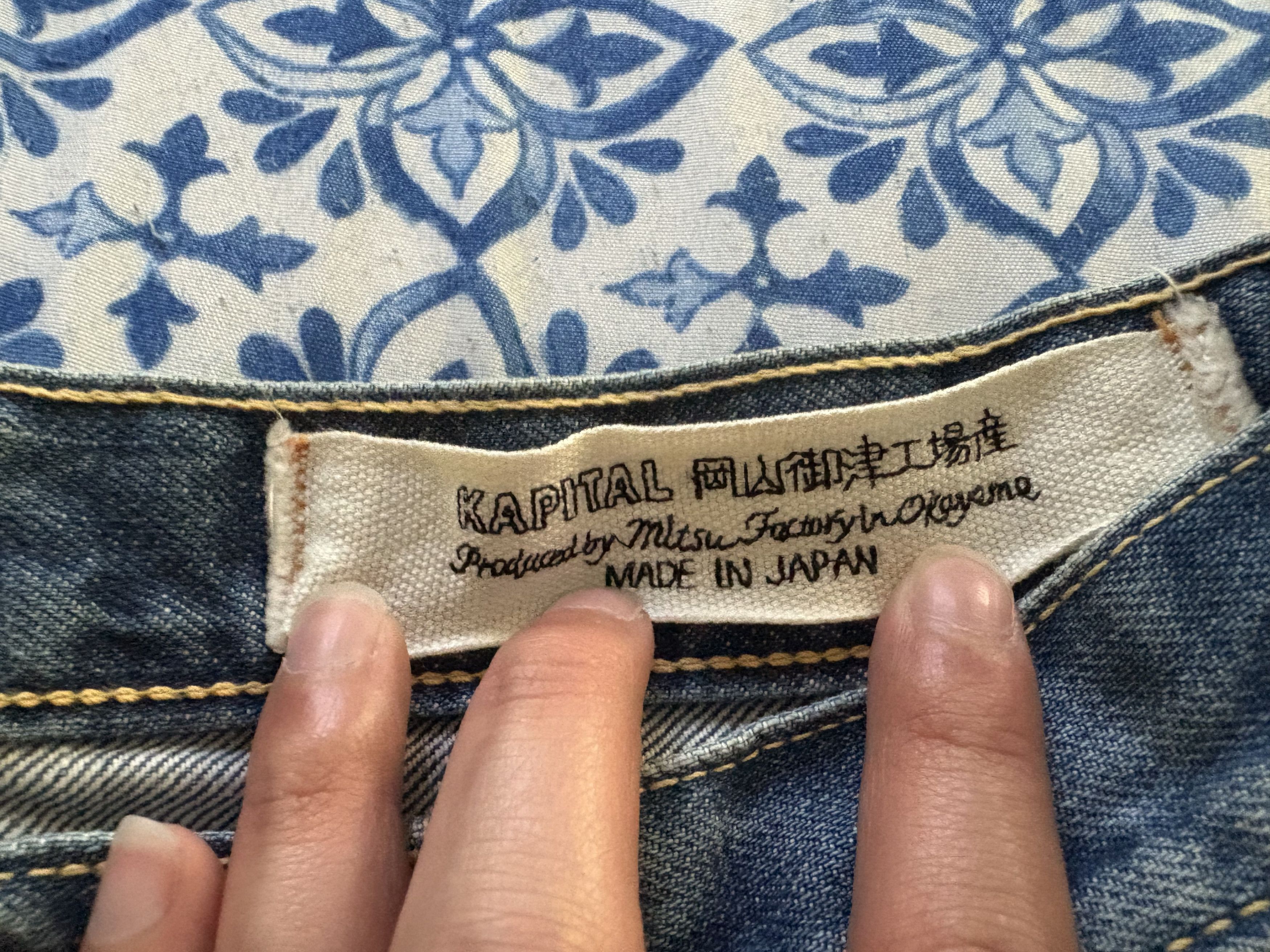 Kapital Kapital 3 Year Processing 14oz Denim 5P Monkey Cisco Blue 30 Size US 30 / EU 46 - 6 Thumbnail