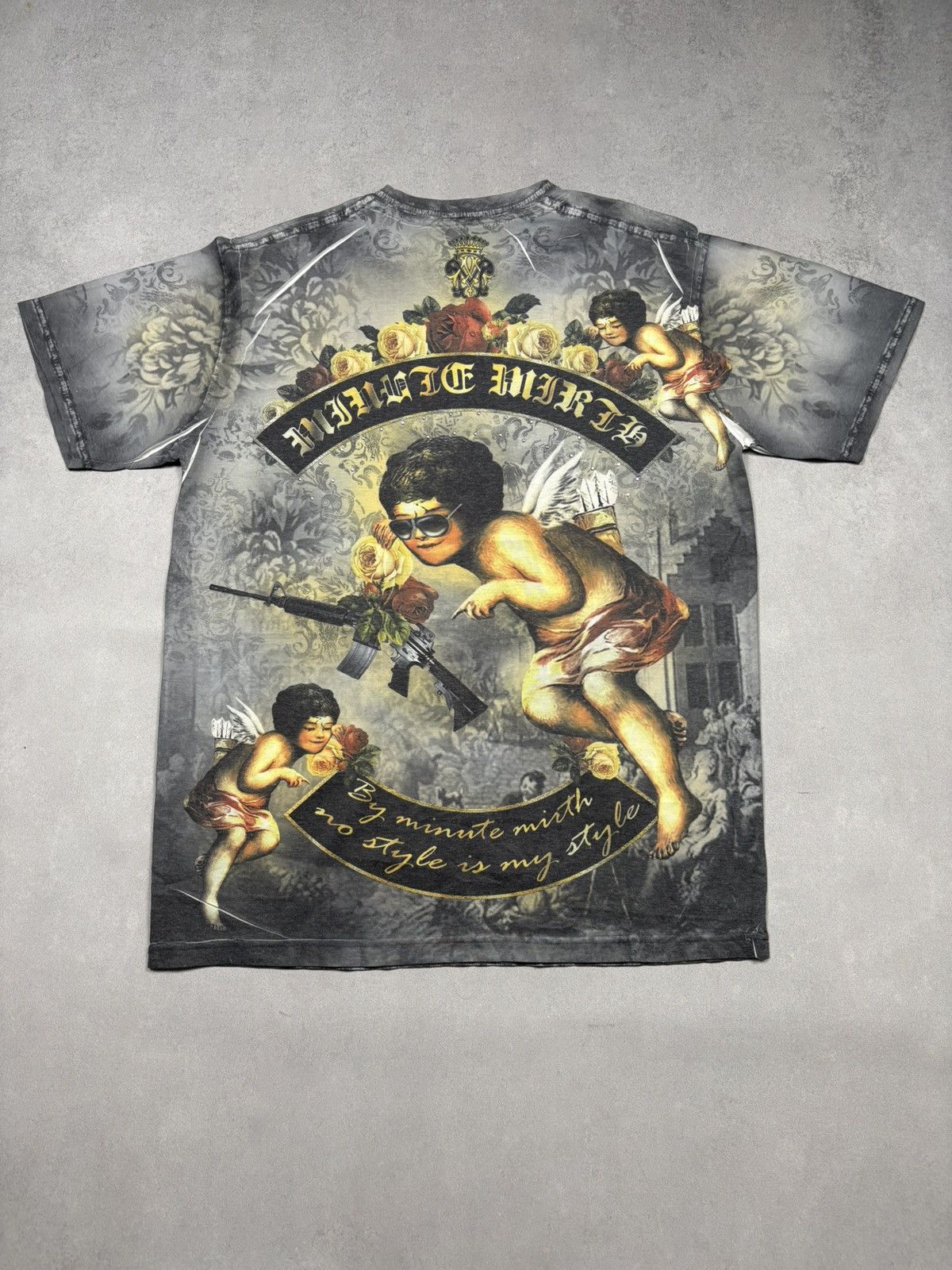 Japanese Brand Minute Mirth Street Gang Virgin Gun All Over Print Art Tee L Size US L / EU 52-54 / 3 - 2 Thumbnail