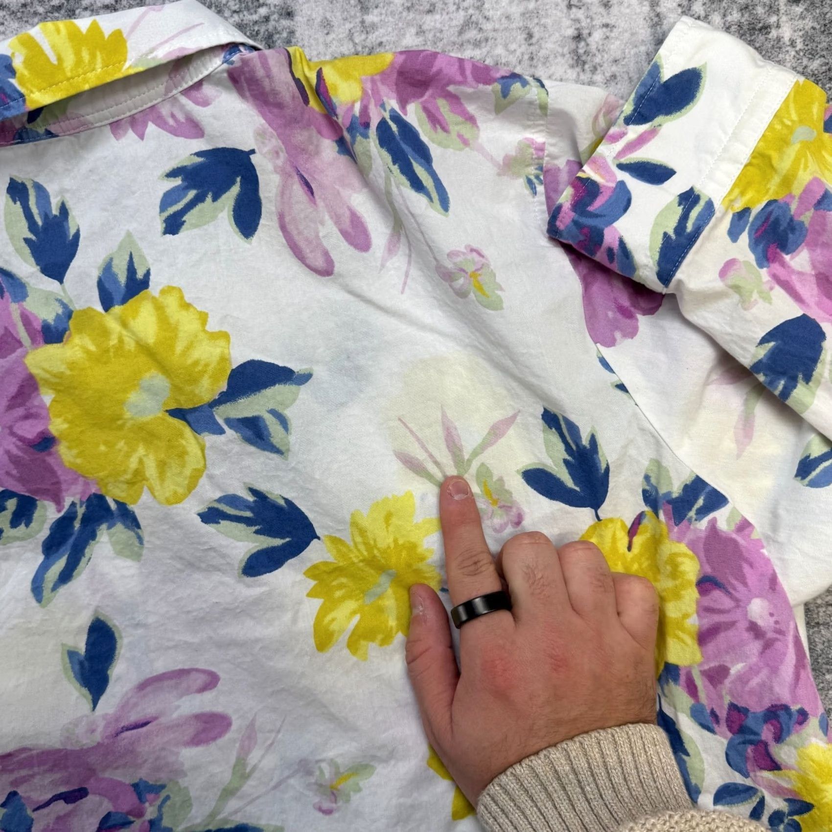 Talbots Talbots White Floral Bouquet Button-Up Shirt Womens 3X Cotton Lightweight Knit? (Note: ensure only original words used; this needs refinement) Size XXL / US 16-18 / IT 52-54 - 5 Thumbnail