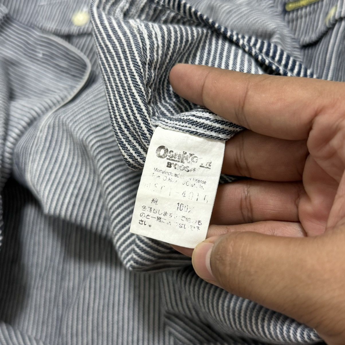 Oshkosh Vintage Oshkosh Hickory Shirt Size Medium Size US M / EU 48-50 / 2 - 7 Thumbnail