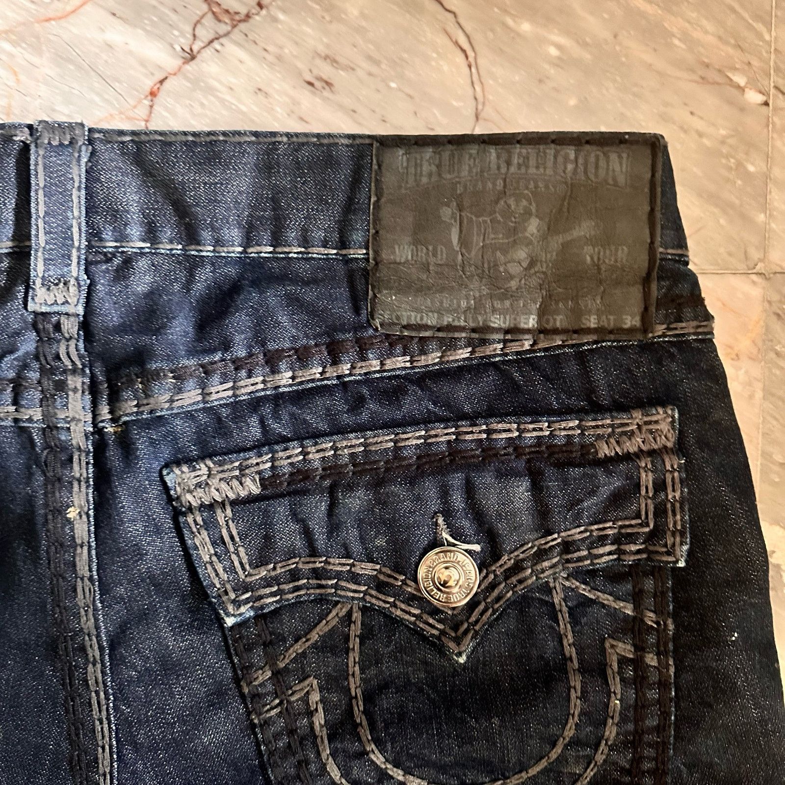True Religion True Religion custom flared baggy wide leg jeans super qt Size US 40 / EU 56 - 4 Thumbnail