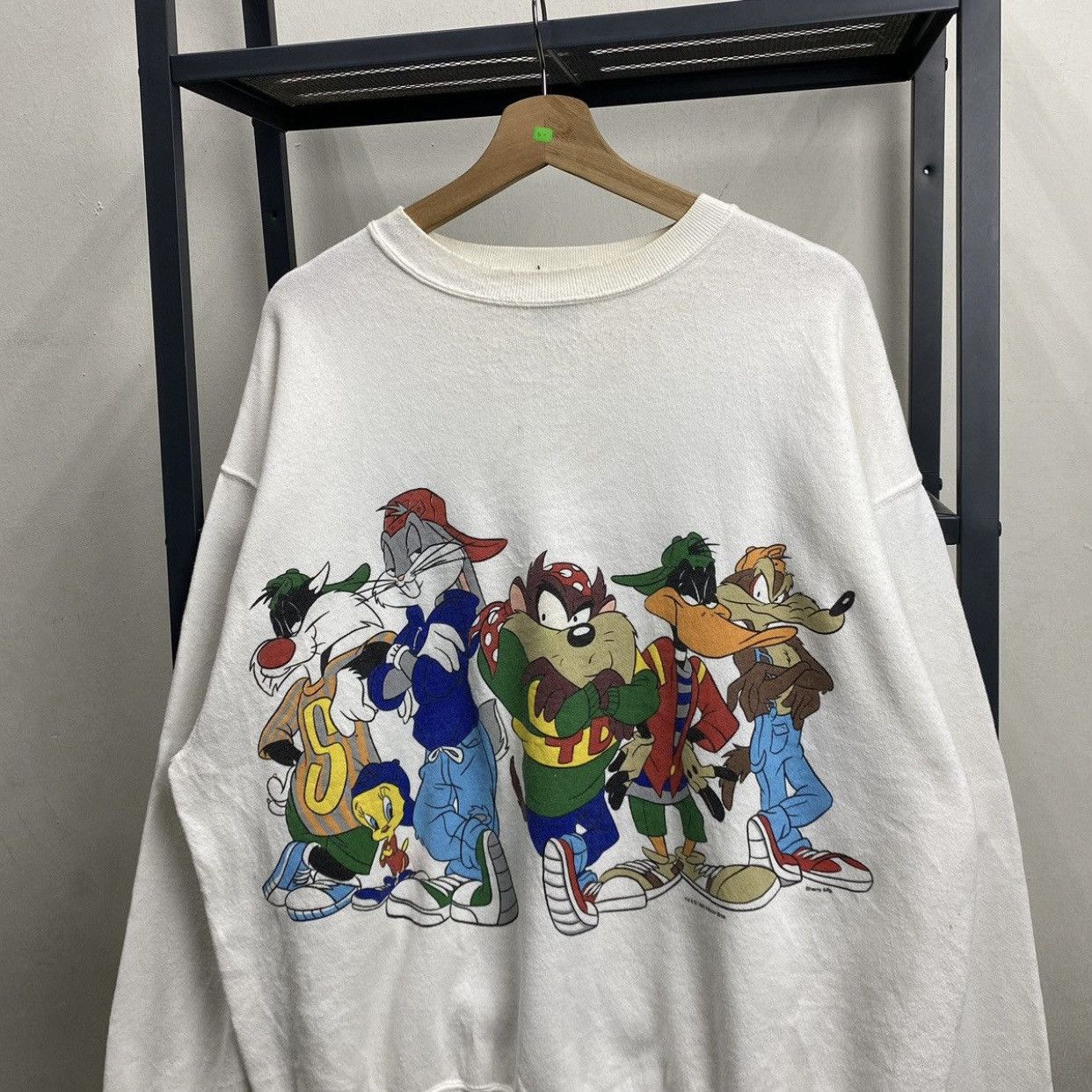 Warner Bros 1993 Looney Tunes Hip Hop Graphic Crewneck Sweatshirts Size US XL / EU 56 / 4 - 3 Thumbnail