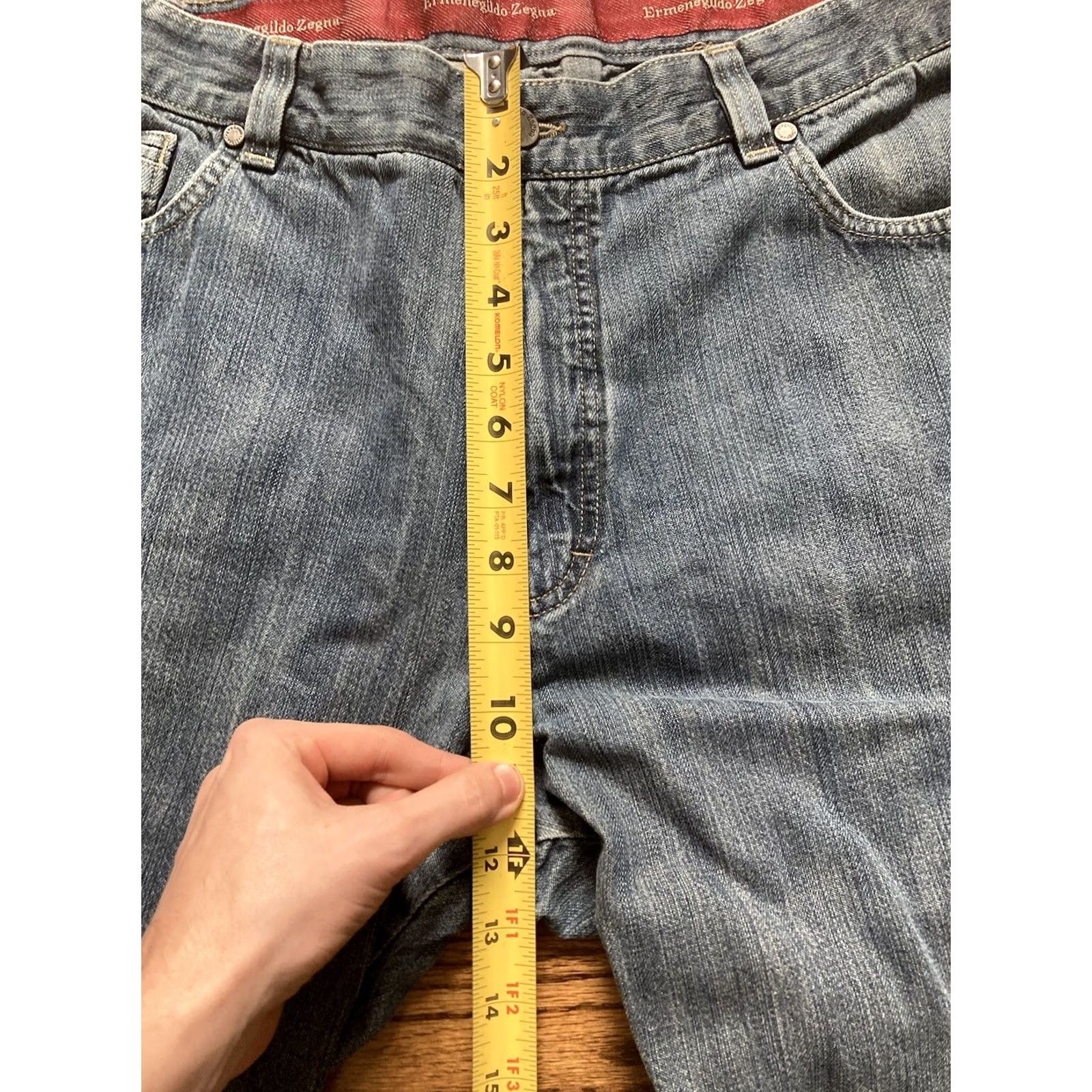 Ermenegildo Zegna VINTAGE Ermenegildo Zegna Jeans Mens 42 Blue Denim Straight Leg Made In Italy Size US 42 / EU 58 - 5 Thumbnail