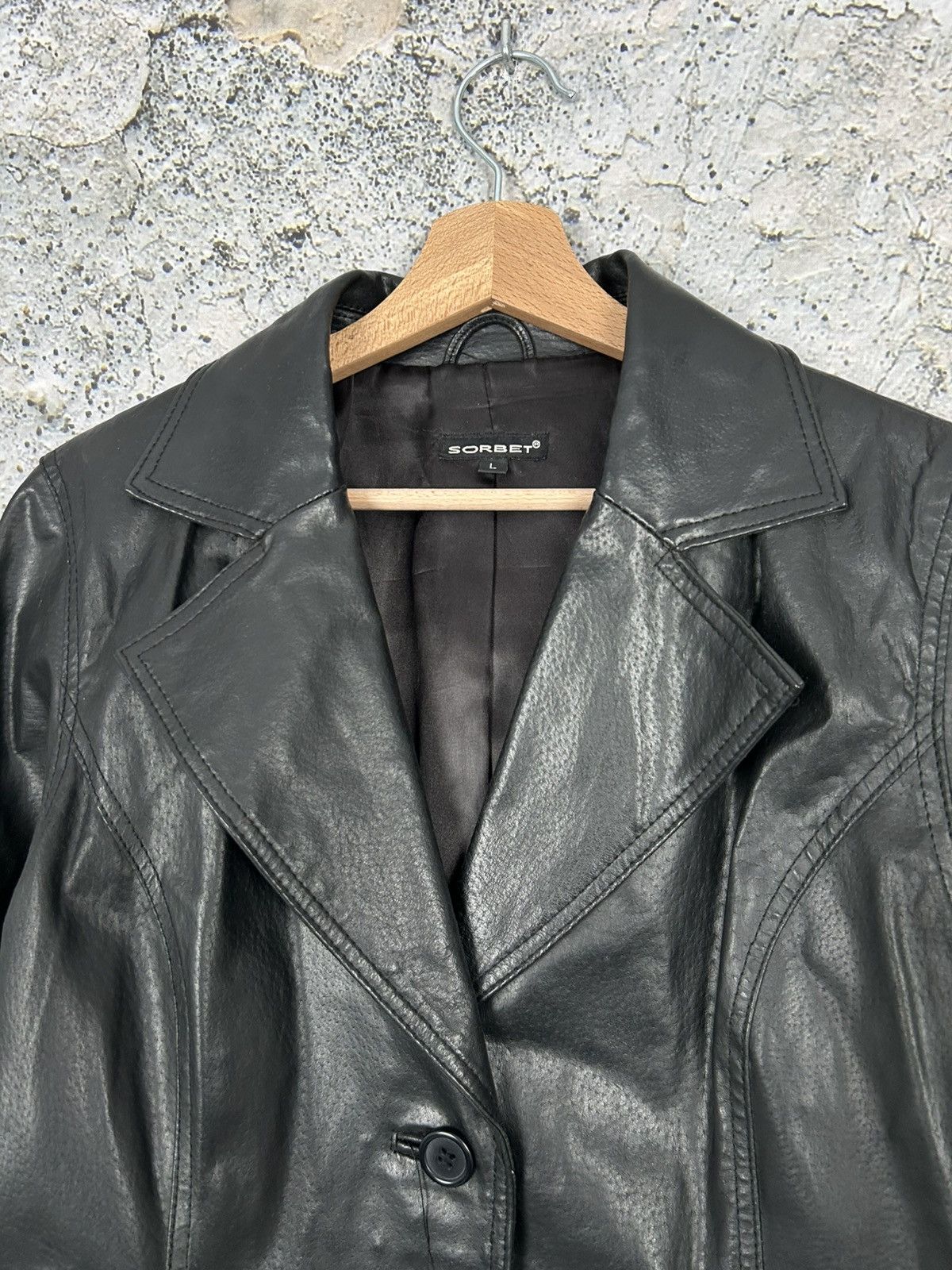 Genuine Leather Vintage Avant Garde Leather Jacket 90s Grunge Punk Rock Size US L / EU 52-54 / 3 - 3 Thumbnail